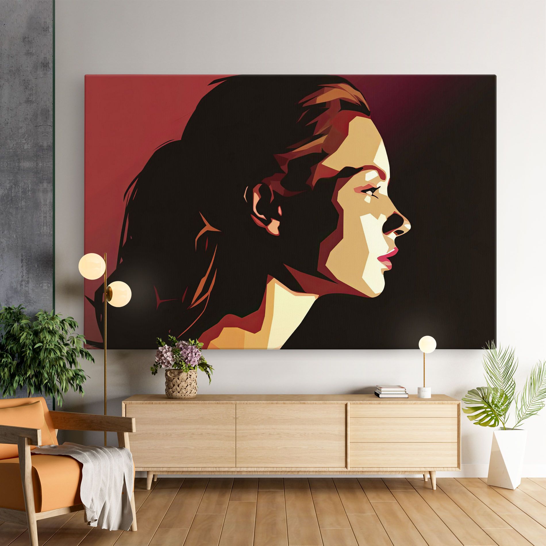 Cream Red Pop Art mockup 9