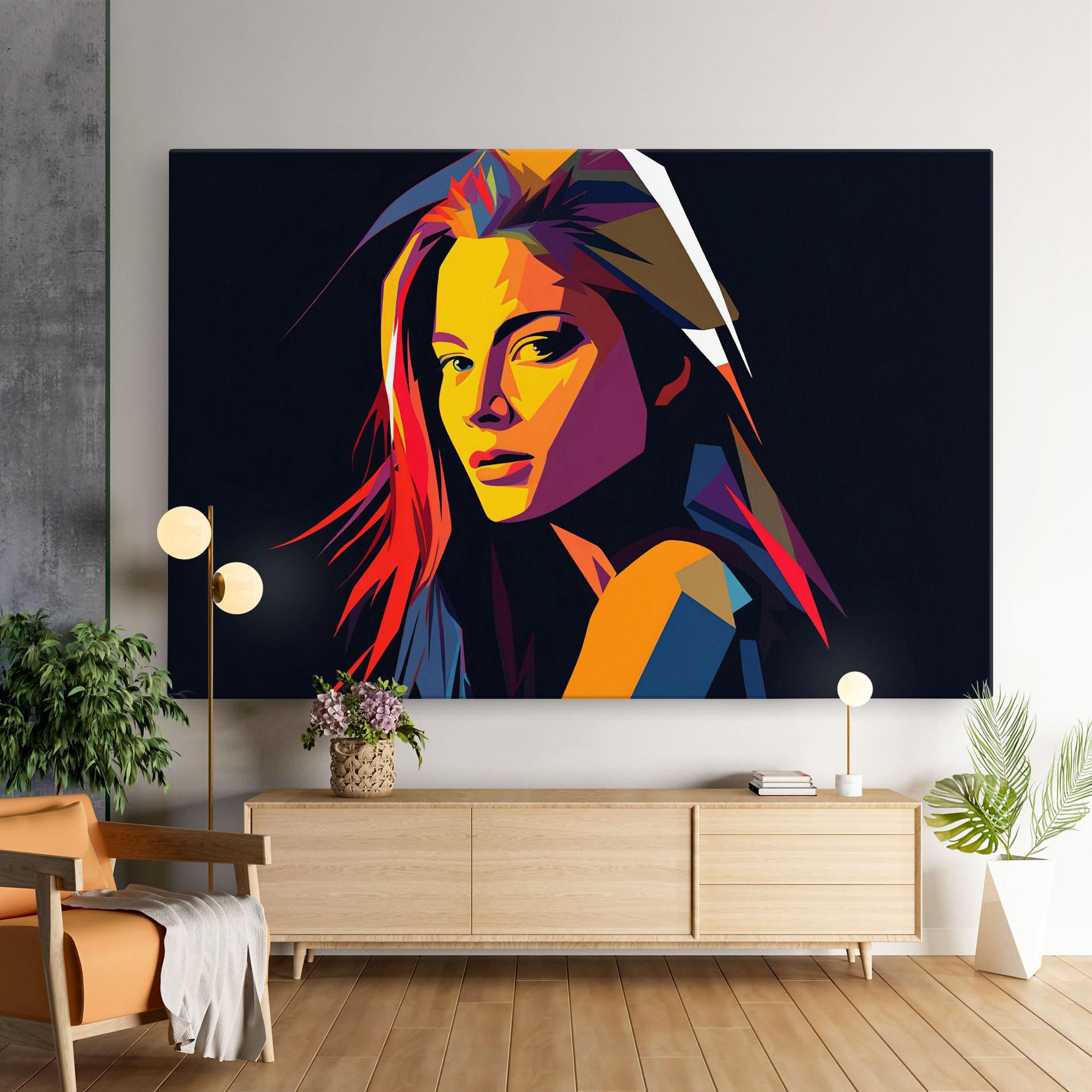 Картина на платно Orange Pop Light mockup 9