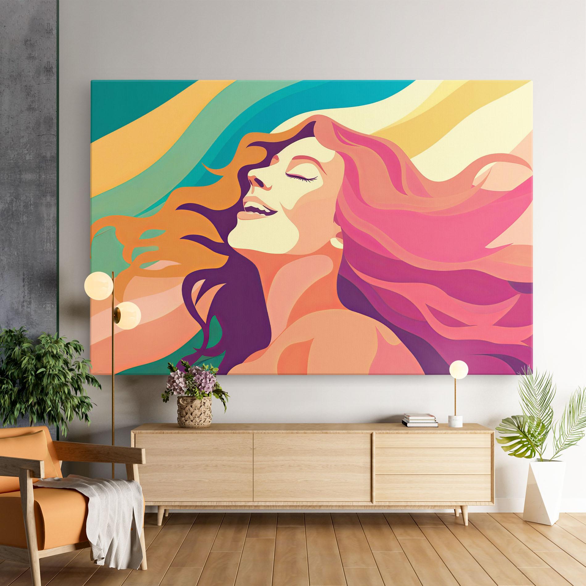 Картина на платно Pink Pop Hair mockup 9