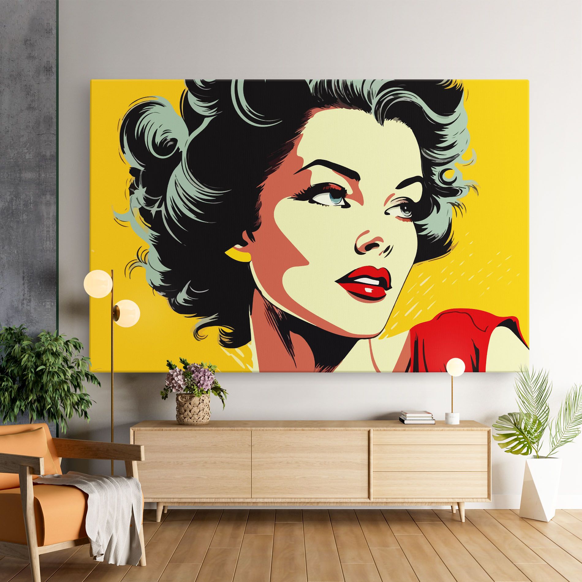 Pop Art Pretty Lady mockup 9
