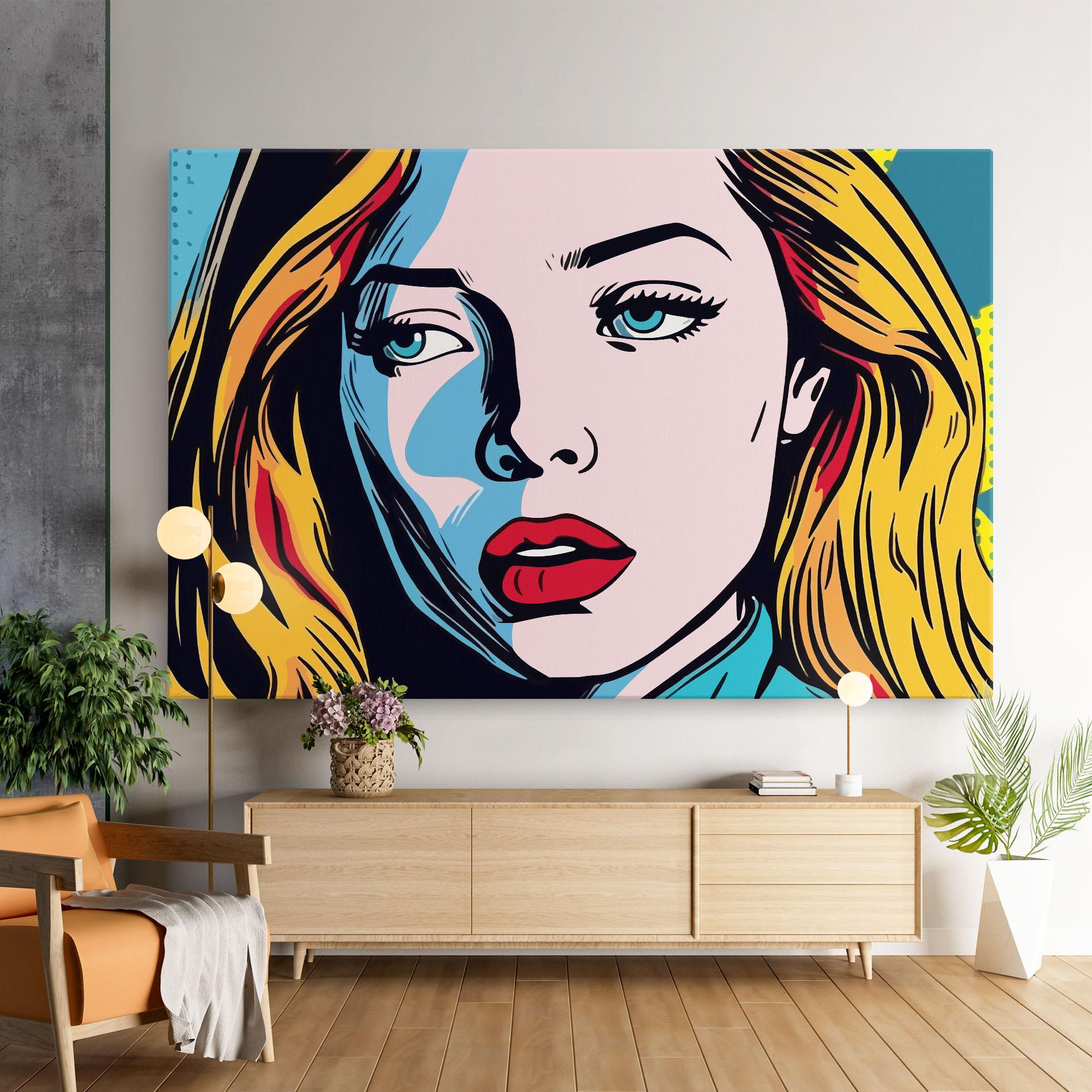 Картина на платно Pop Woman Art mockup 9