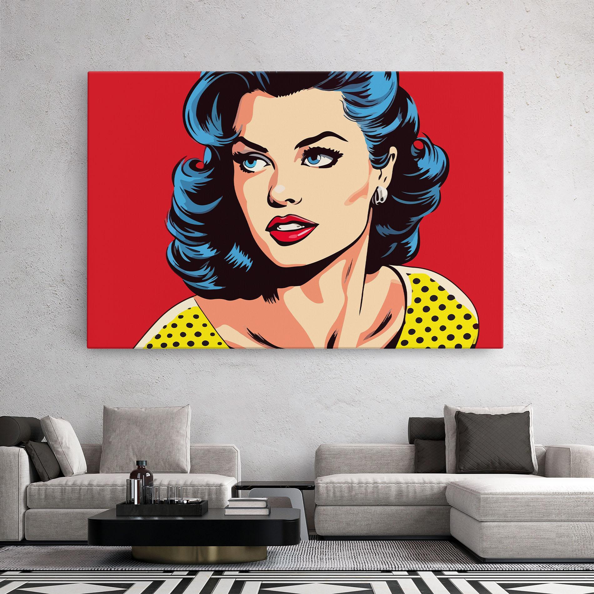 Картина на платно Blue Pop Eyes mockup 2