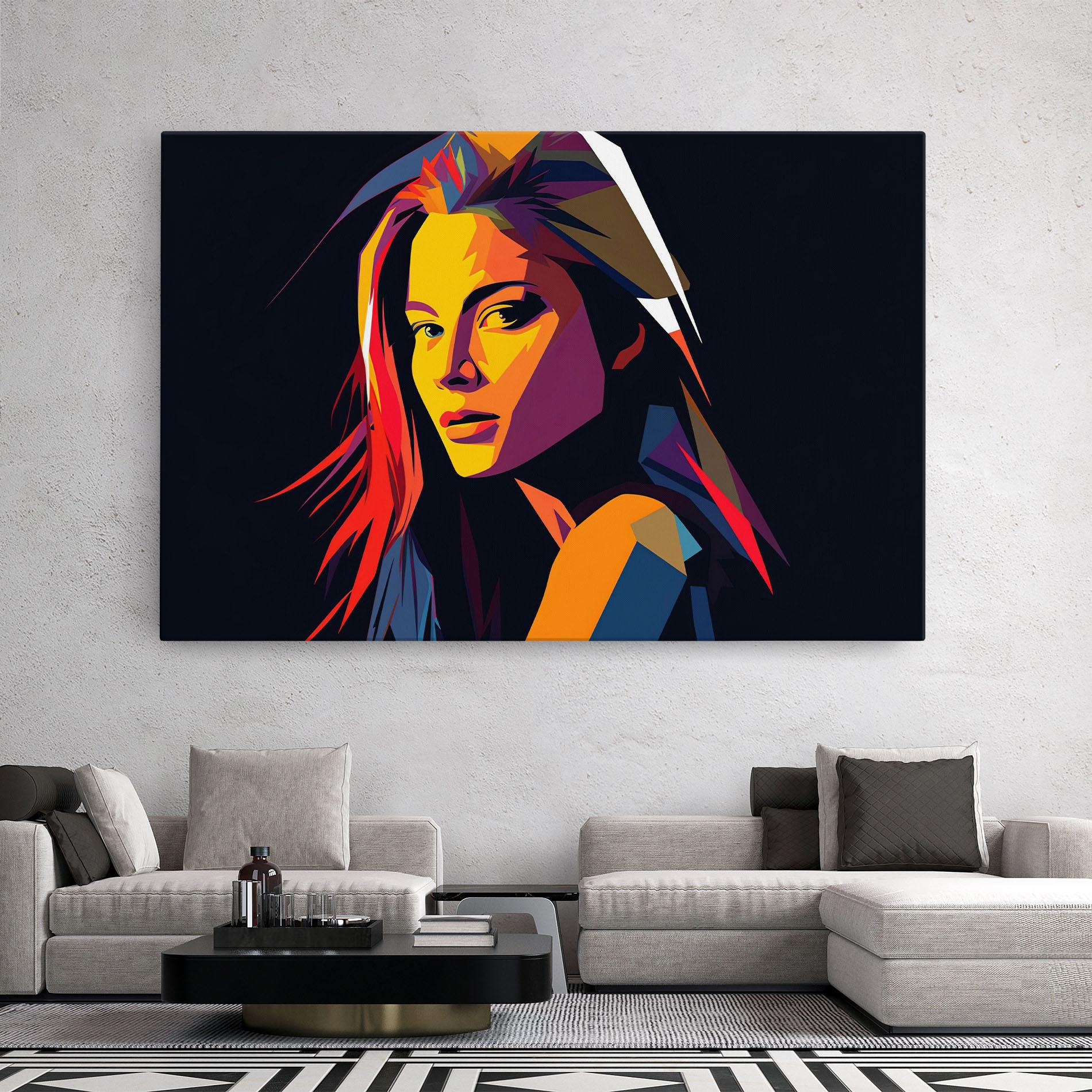 Картина на платно Orange Pop Light mockup 2