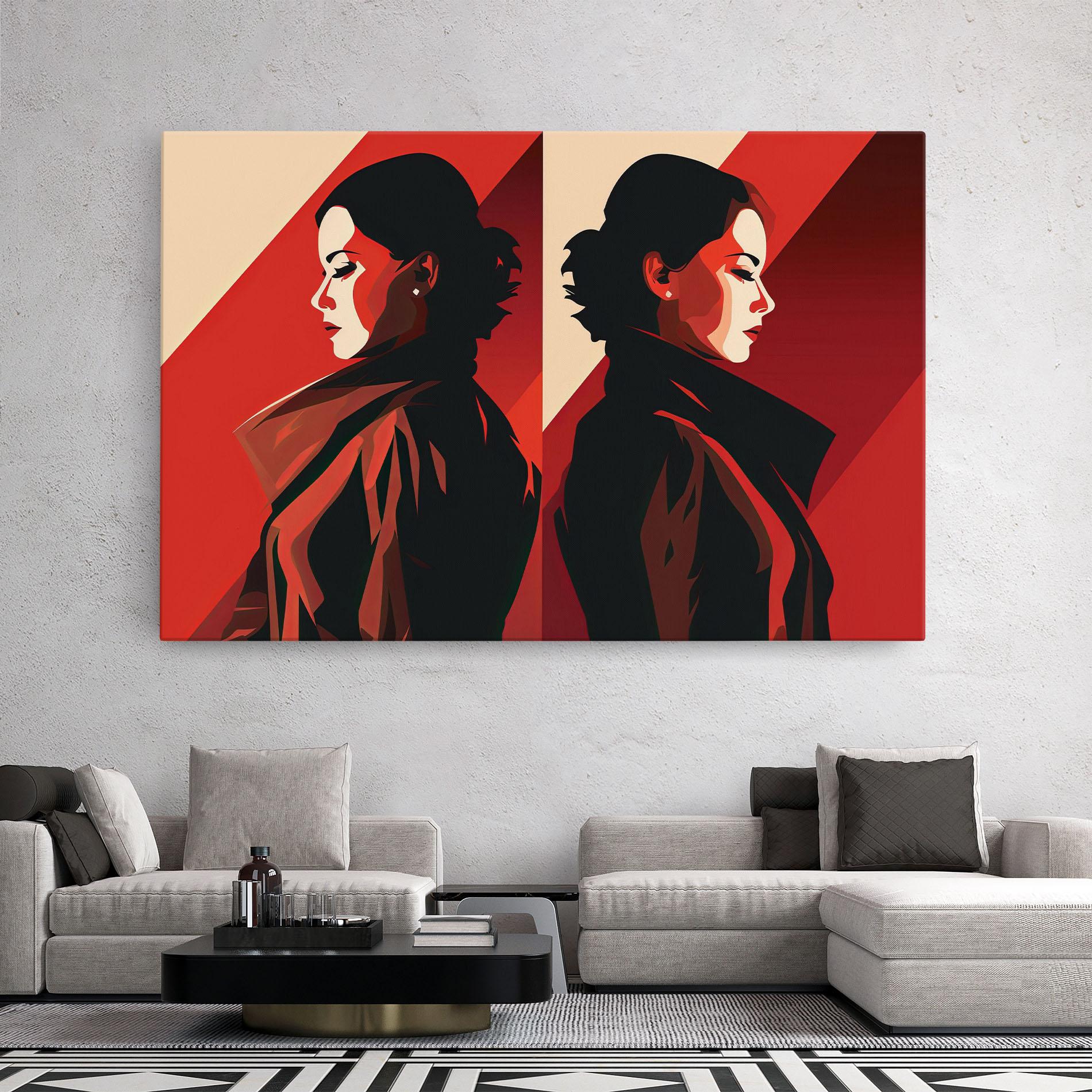 Картина на платно Pop Outfit Lady mockup 2