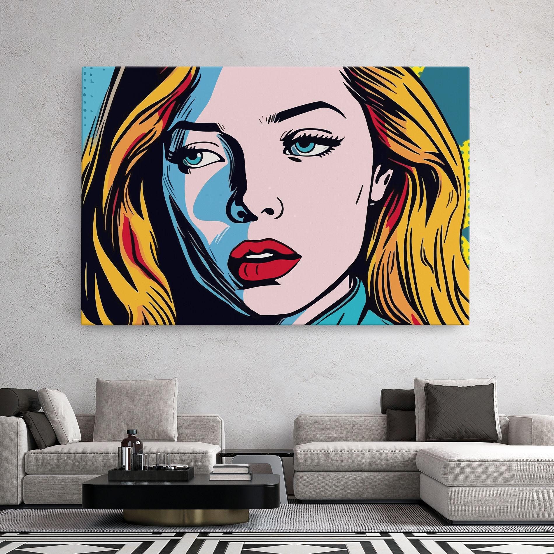Картина на платно Pop Woman Art mockup 2
