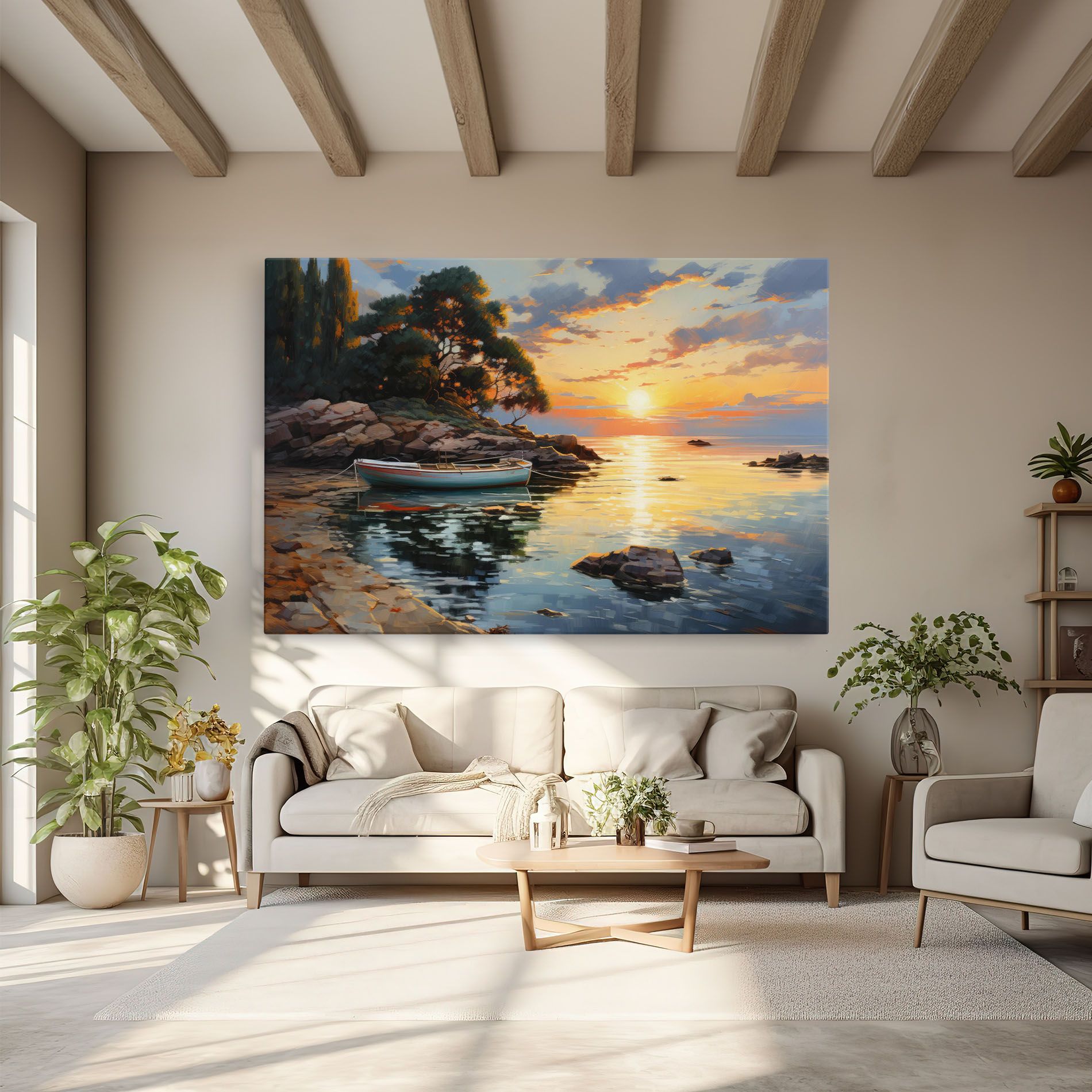 Sunset Sea Art mockup 6