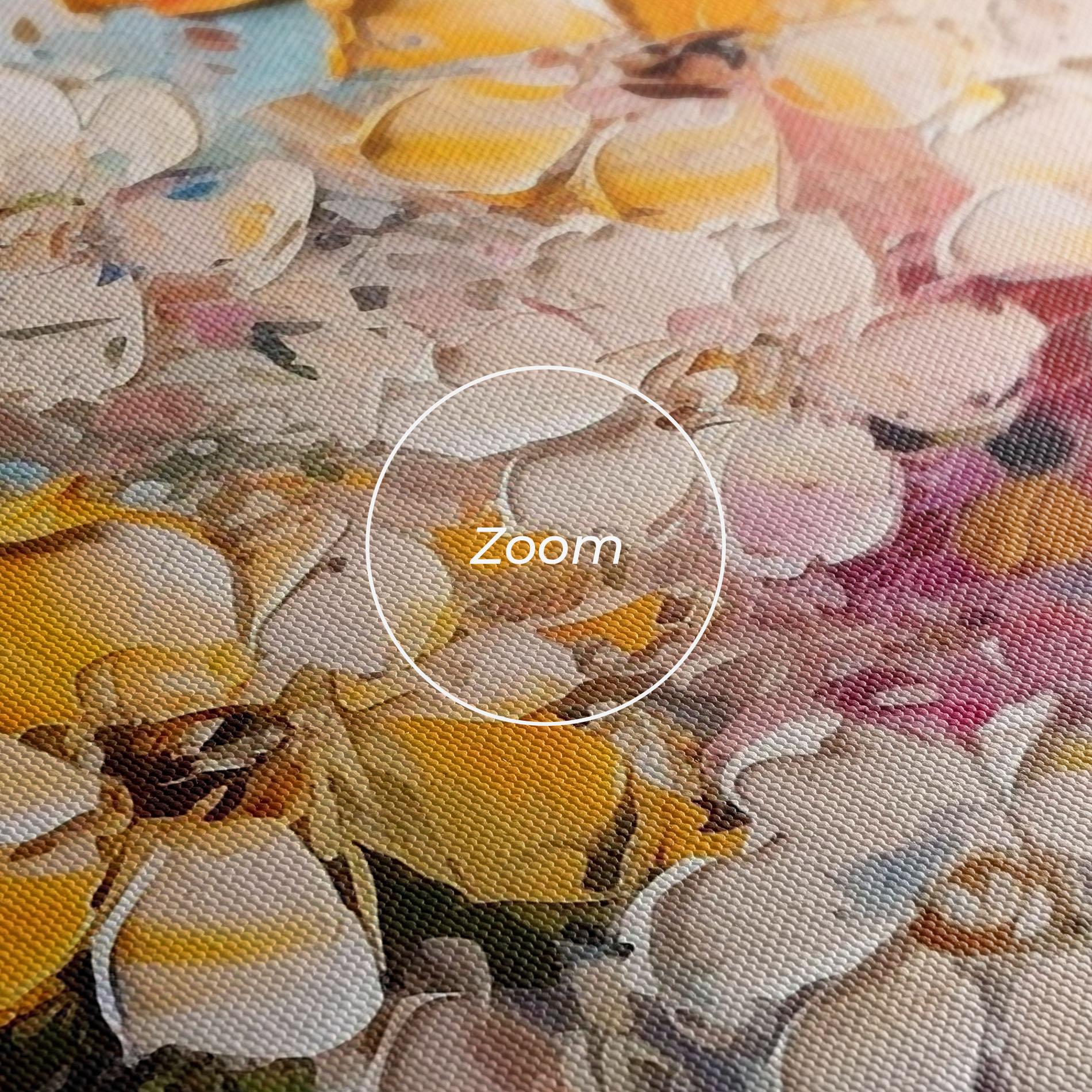 Картина на платно Pretty Flowers On Blue mockup 3