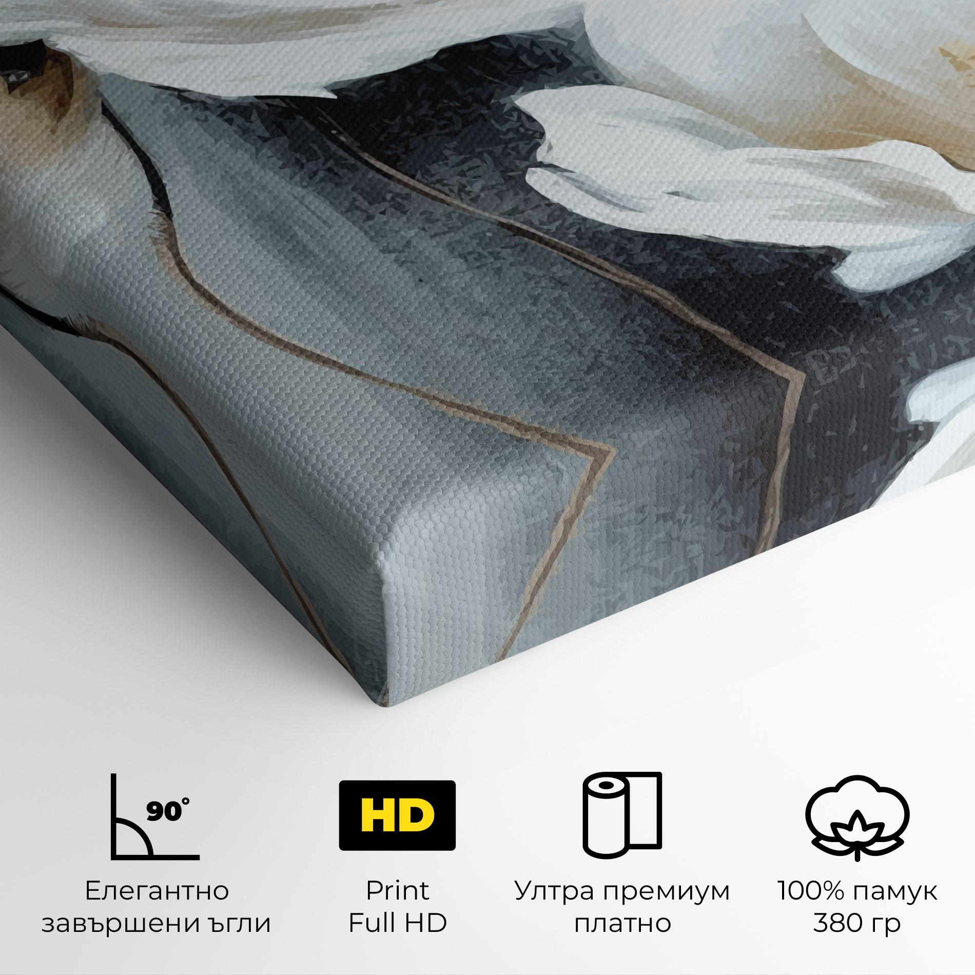 Картина на платно Paint Texture Flower mockup 4