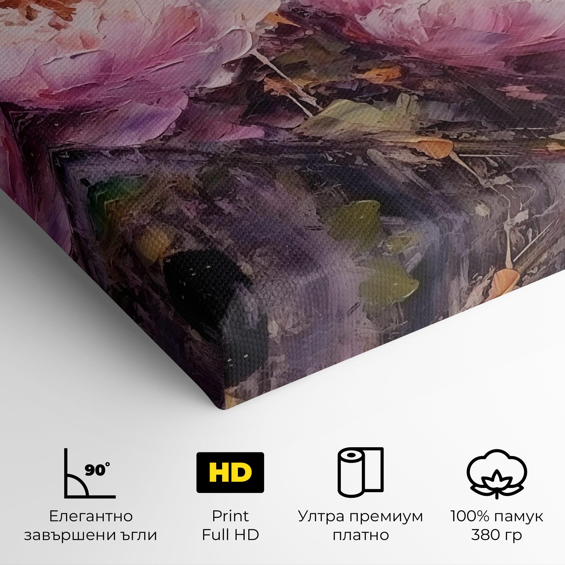 Картина на платно Peony Art mockup 4