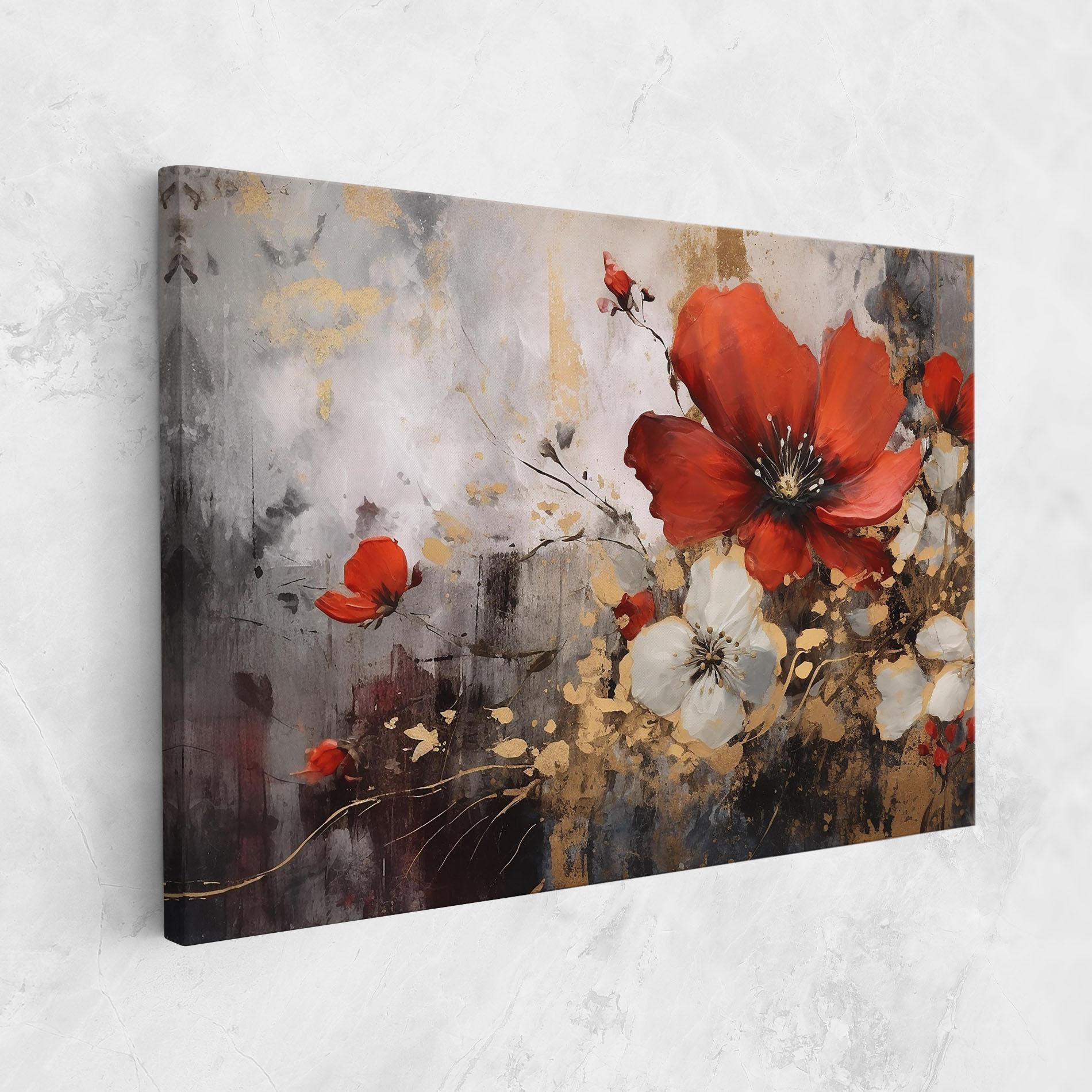 Картина на платно Red Poppy Painting mockup 1