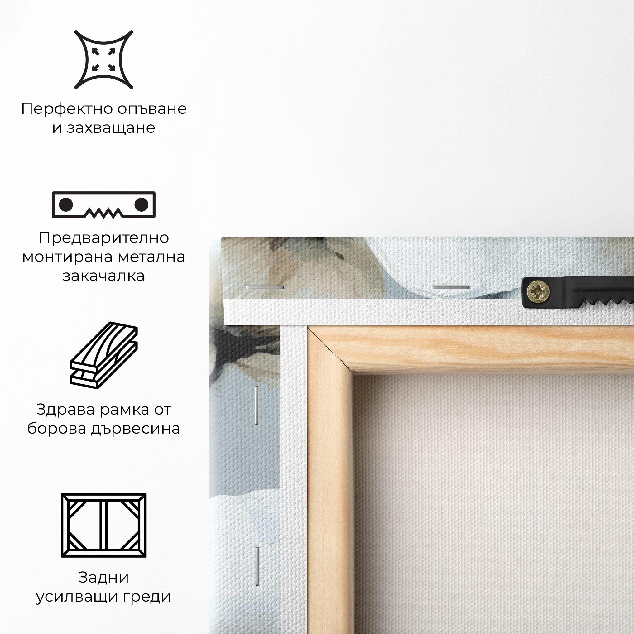 Картина на платно Paint Texture Flower mockup 5