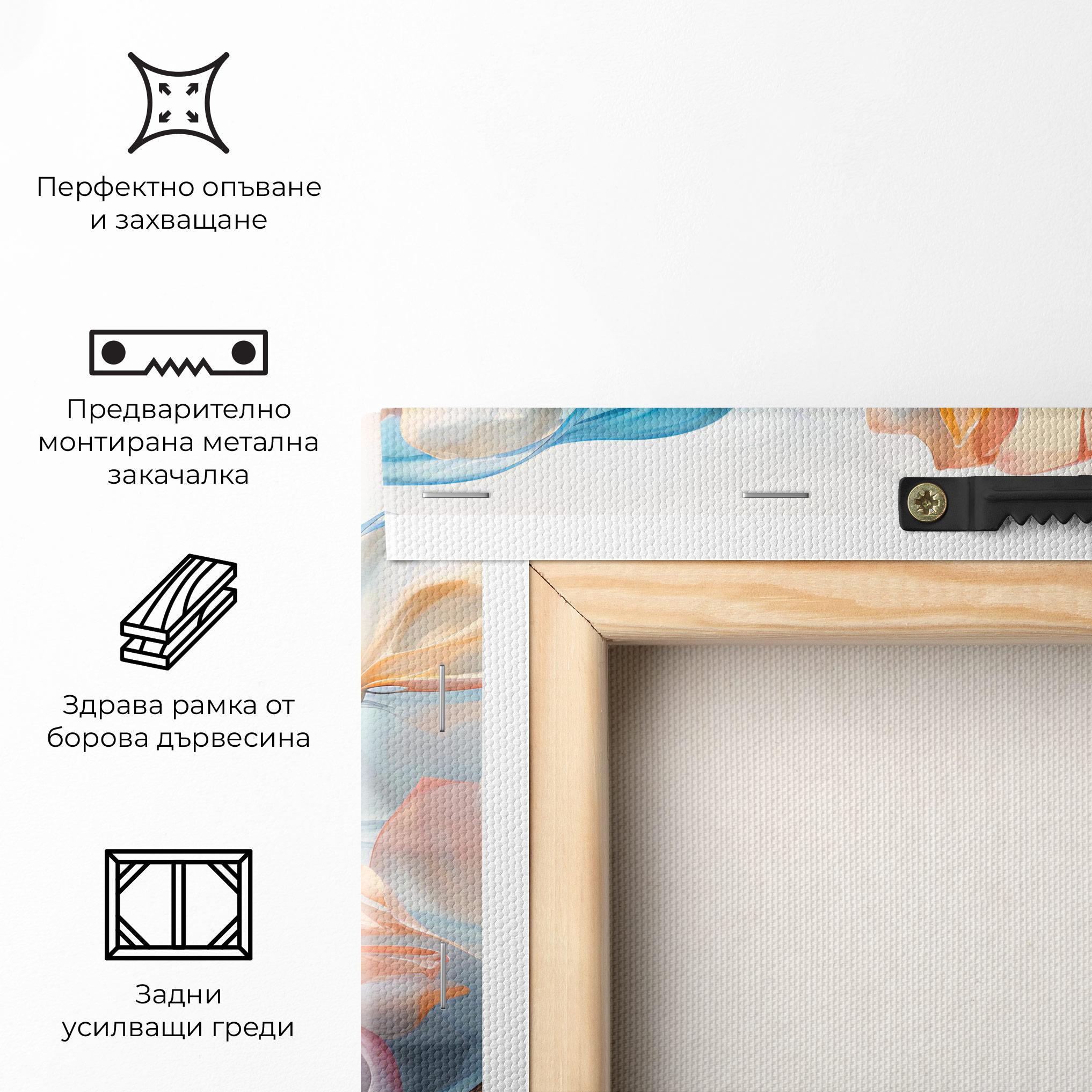 Картина на платно Pink Flowers Floating mockup 5