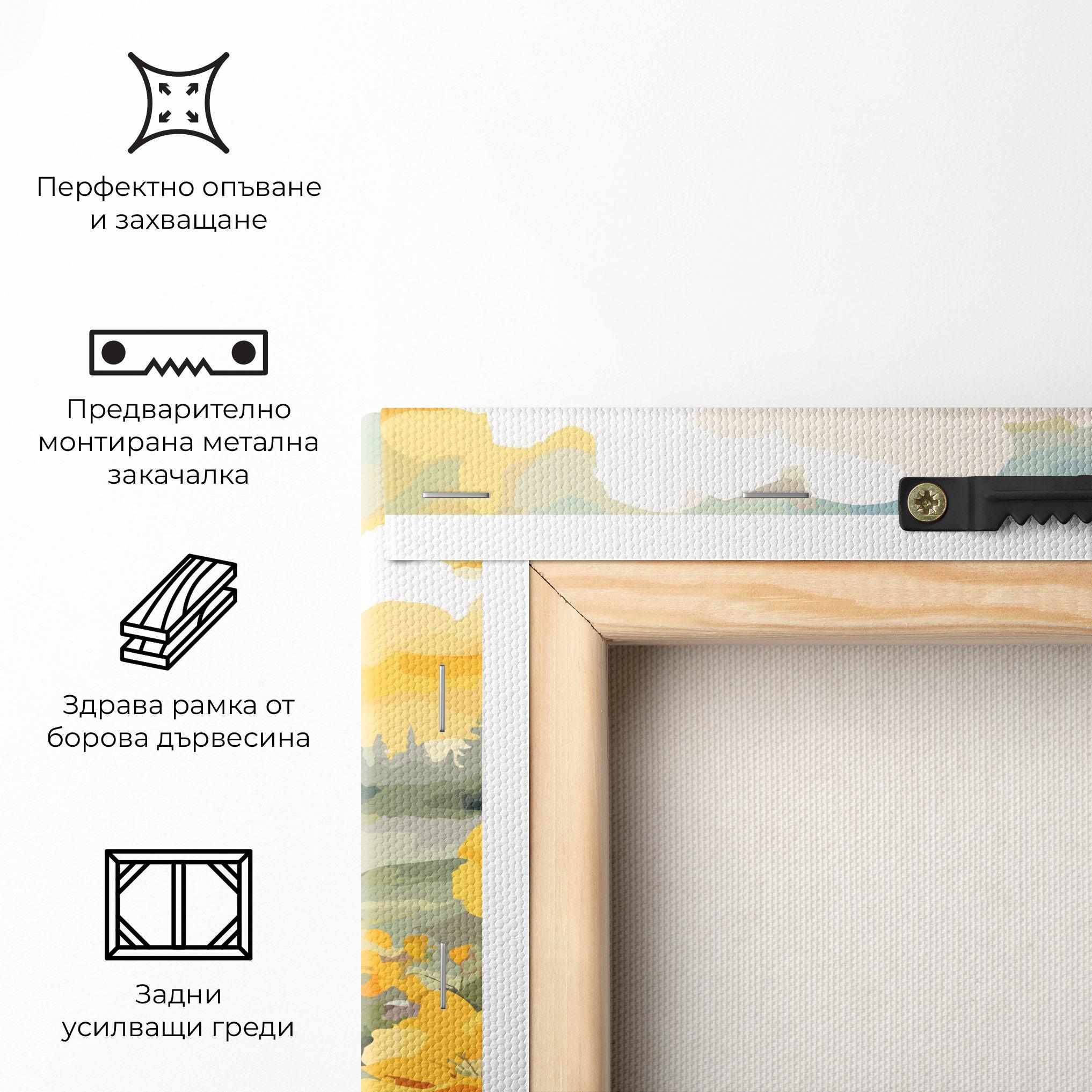 Картина на платно Yellow View Flower mockup 5