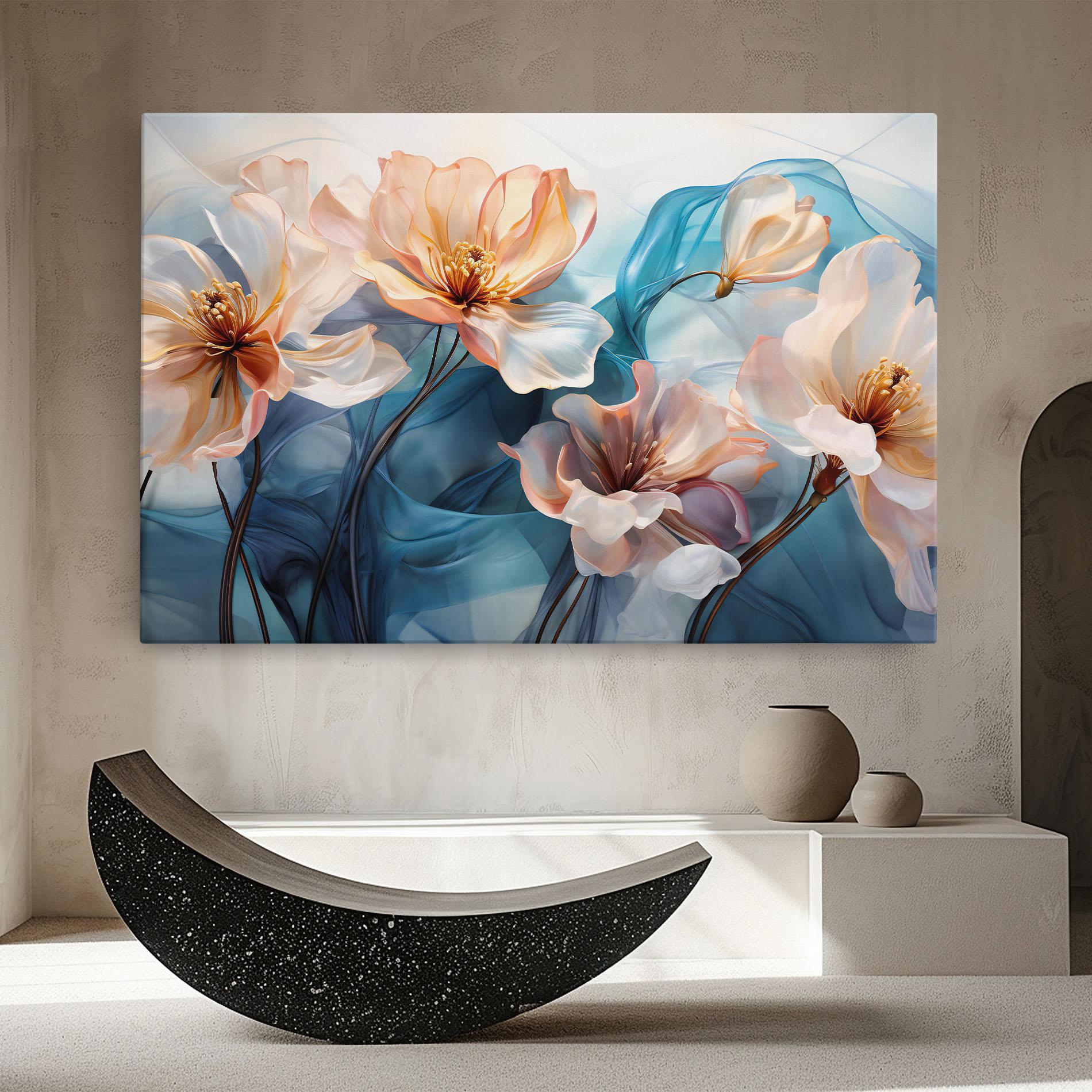 Картина на платно Pink Flowers Floating mockup 8