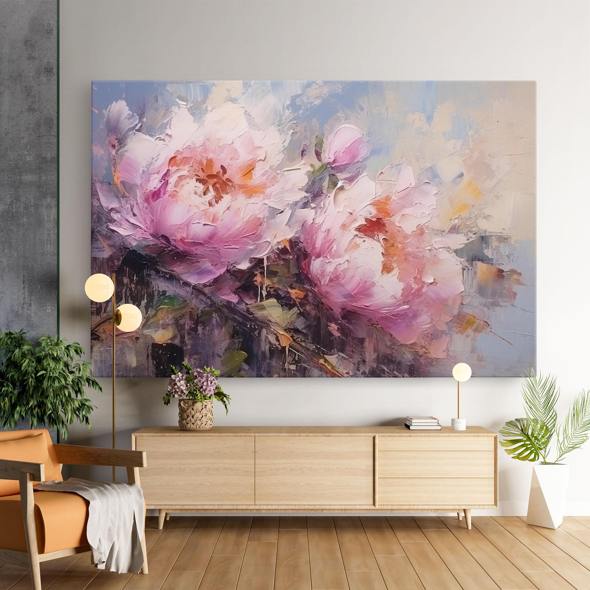 Картина на платно Peony Art mockup 9