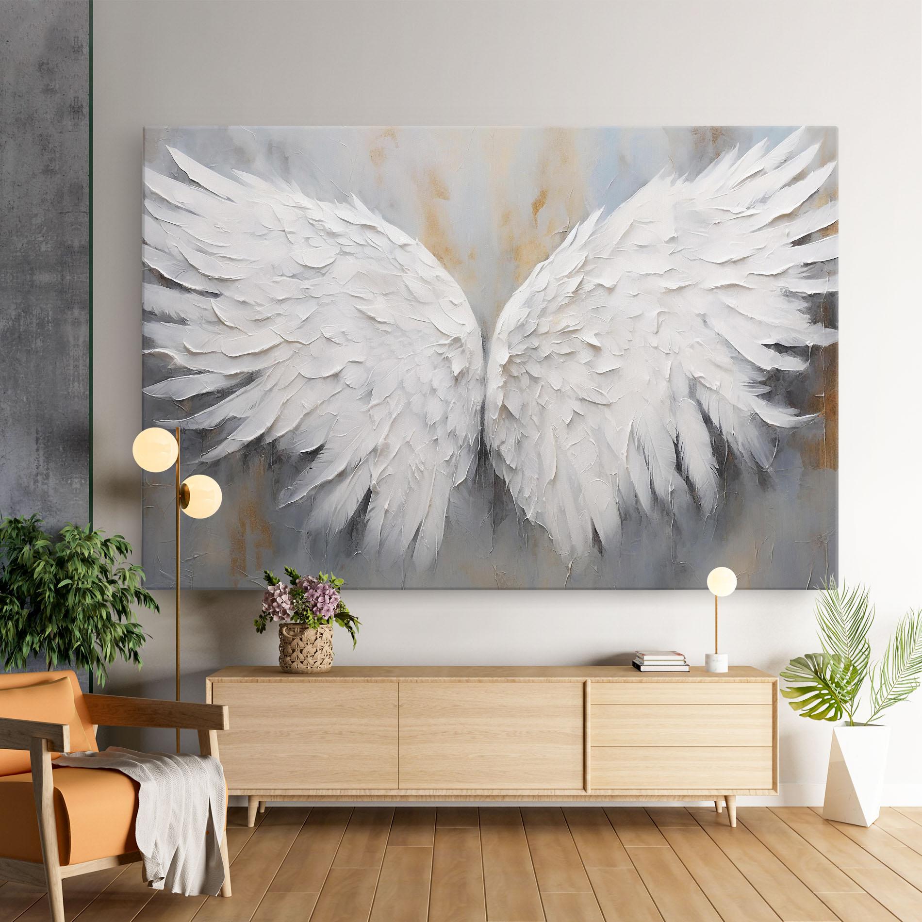 Картина на платно Pretty Angel Wings mockup 9
