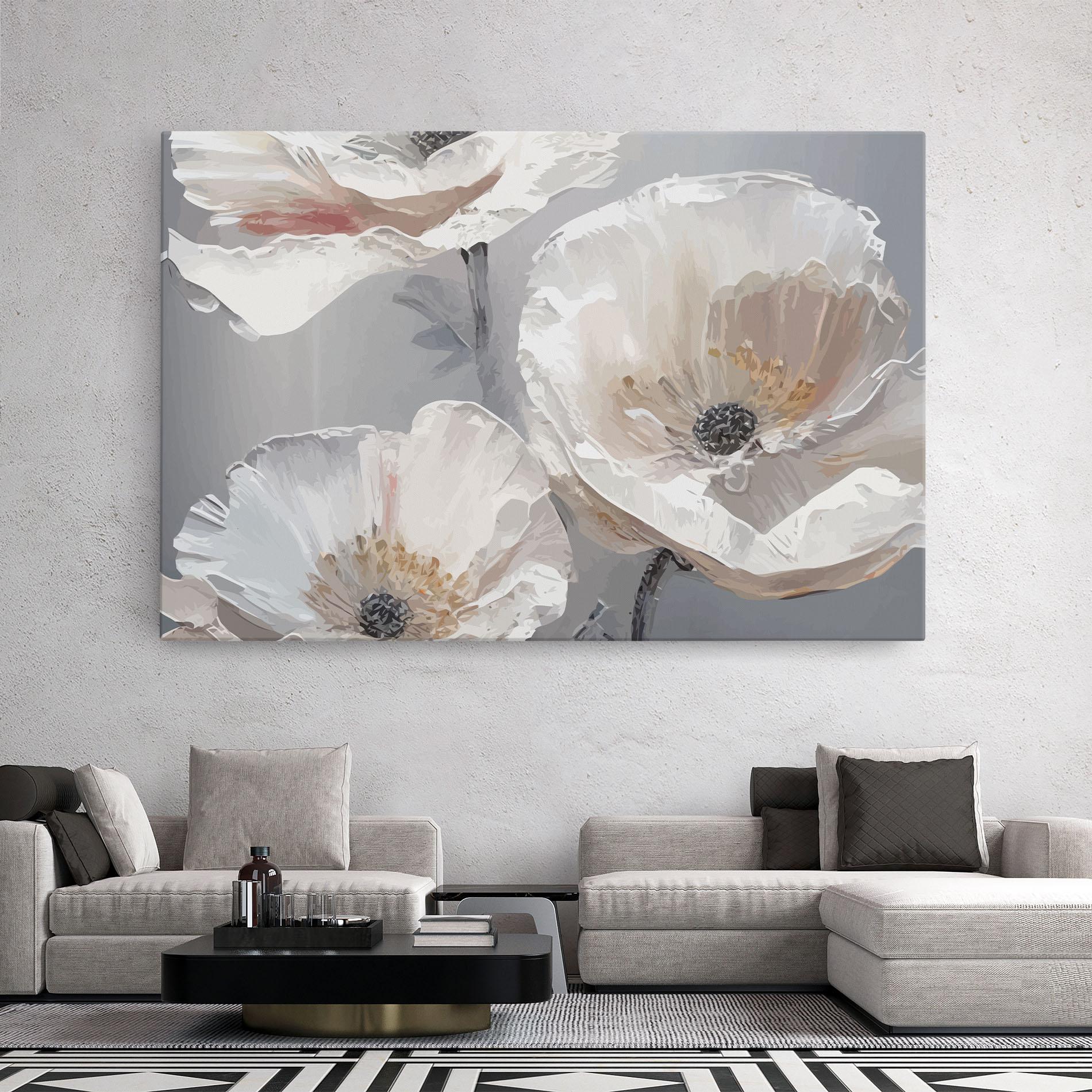 Картина на платно Cream Mix Flower mockup 2