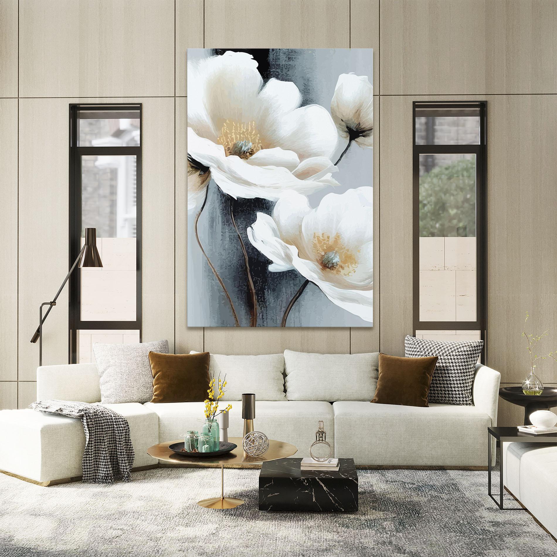 Картина на платно Paint Texture Flower mockup 2