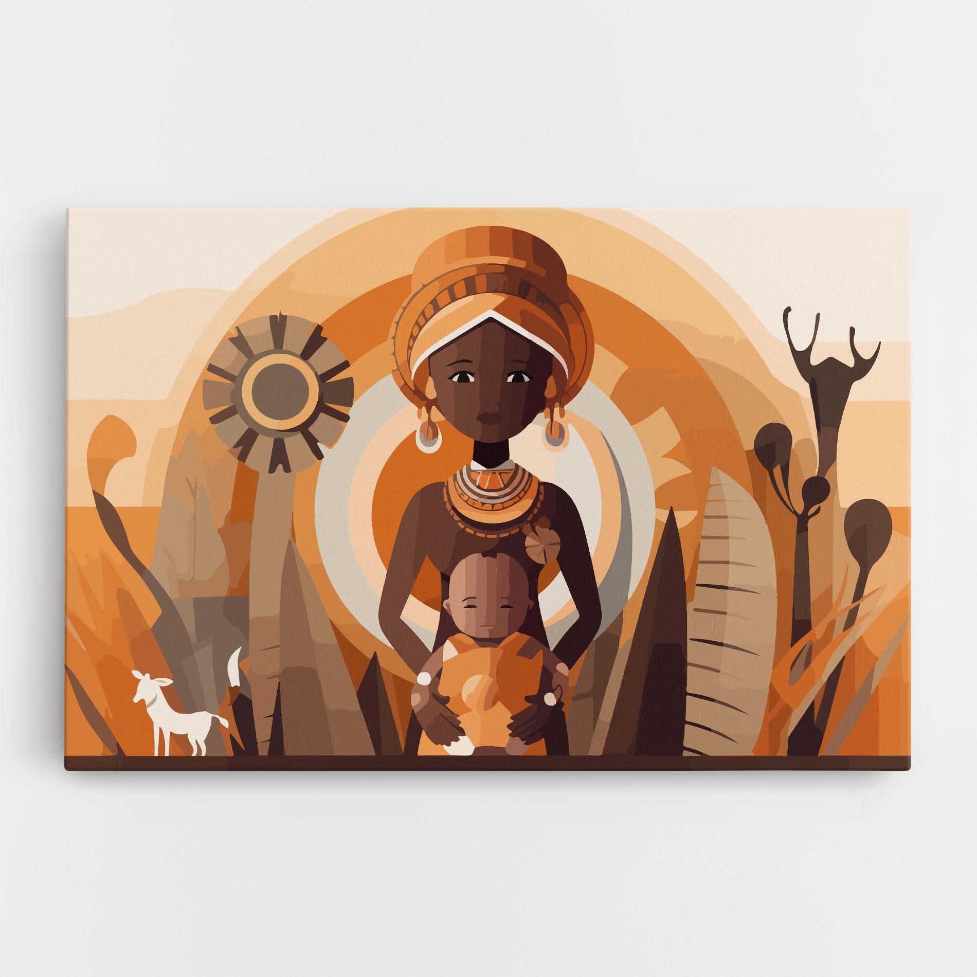 Картина на платно African Baby mockup 0