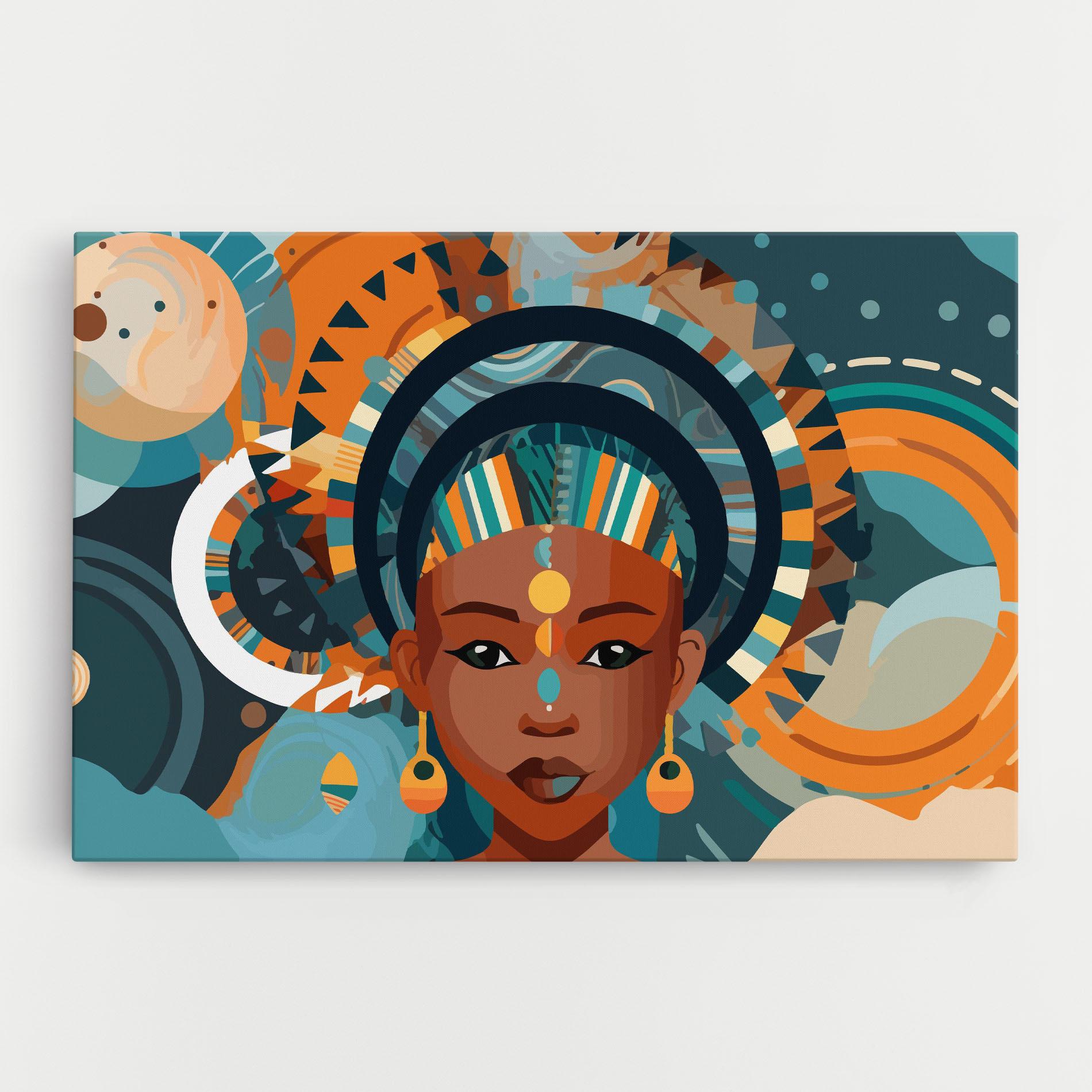 Картина на платно African Colorful Child mockup 0