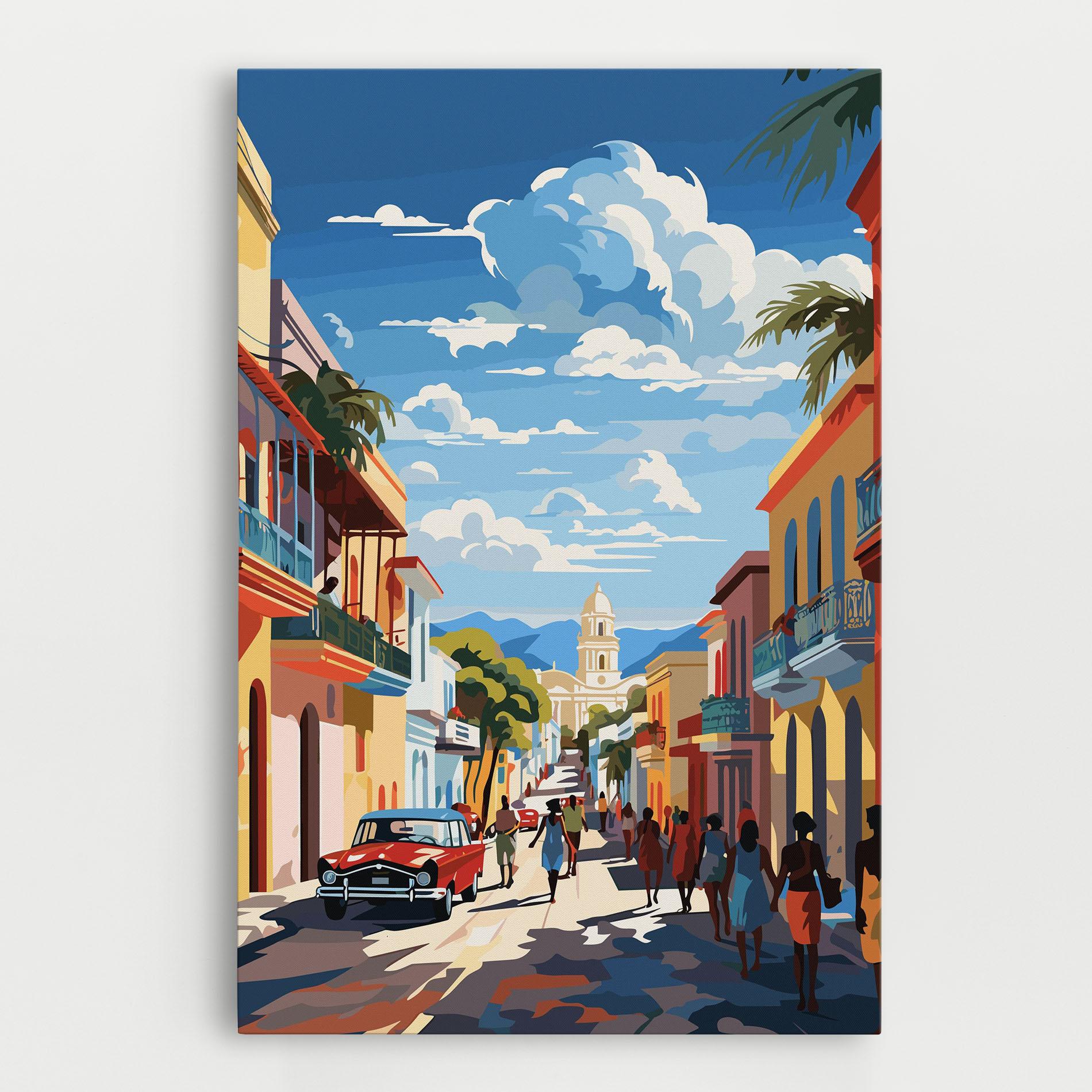 Картина на платно African Street mockup 0
