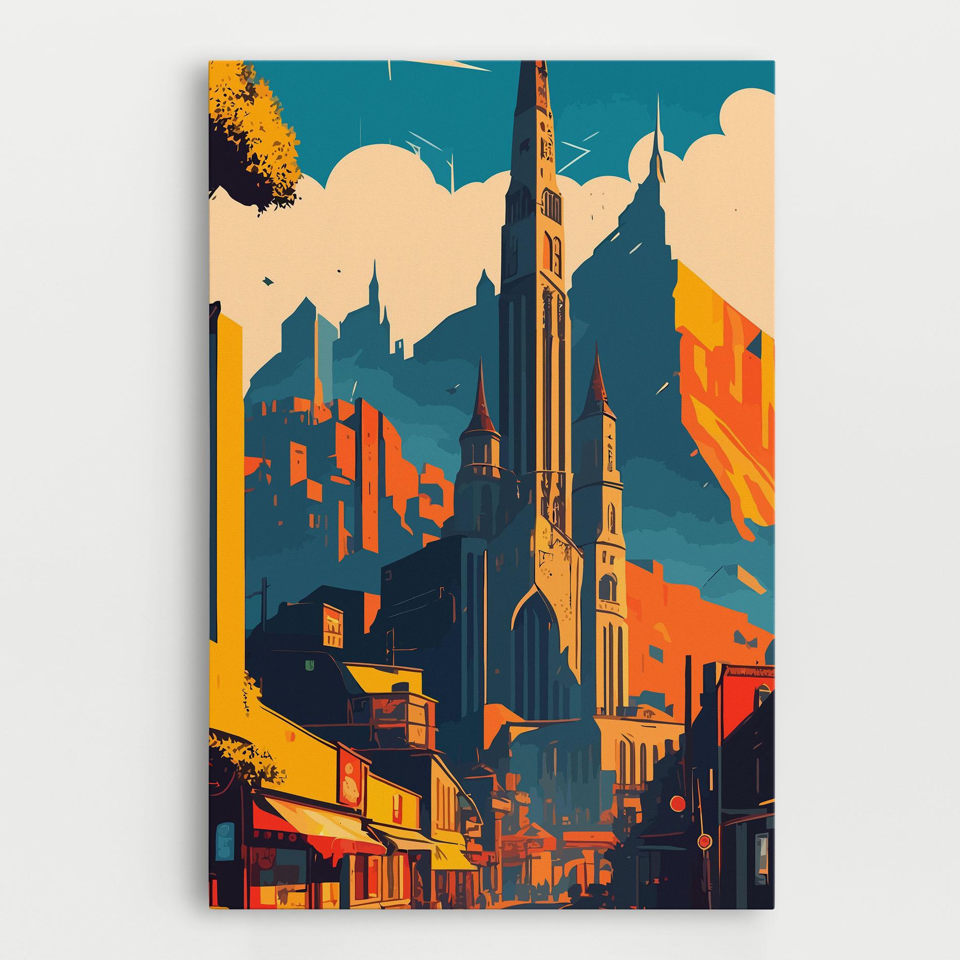 Картина на платно African Tower mockup 0