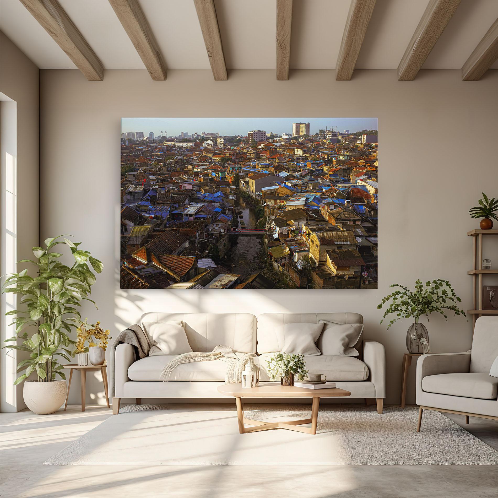 Картина на платно Bandung Golden Hour mockup 6