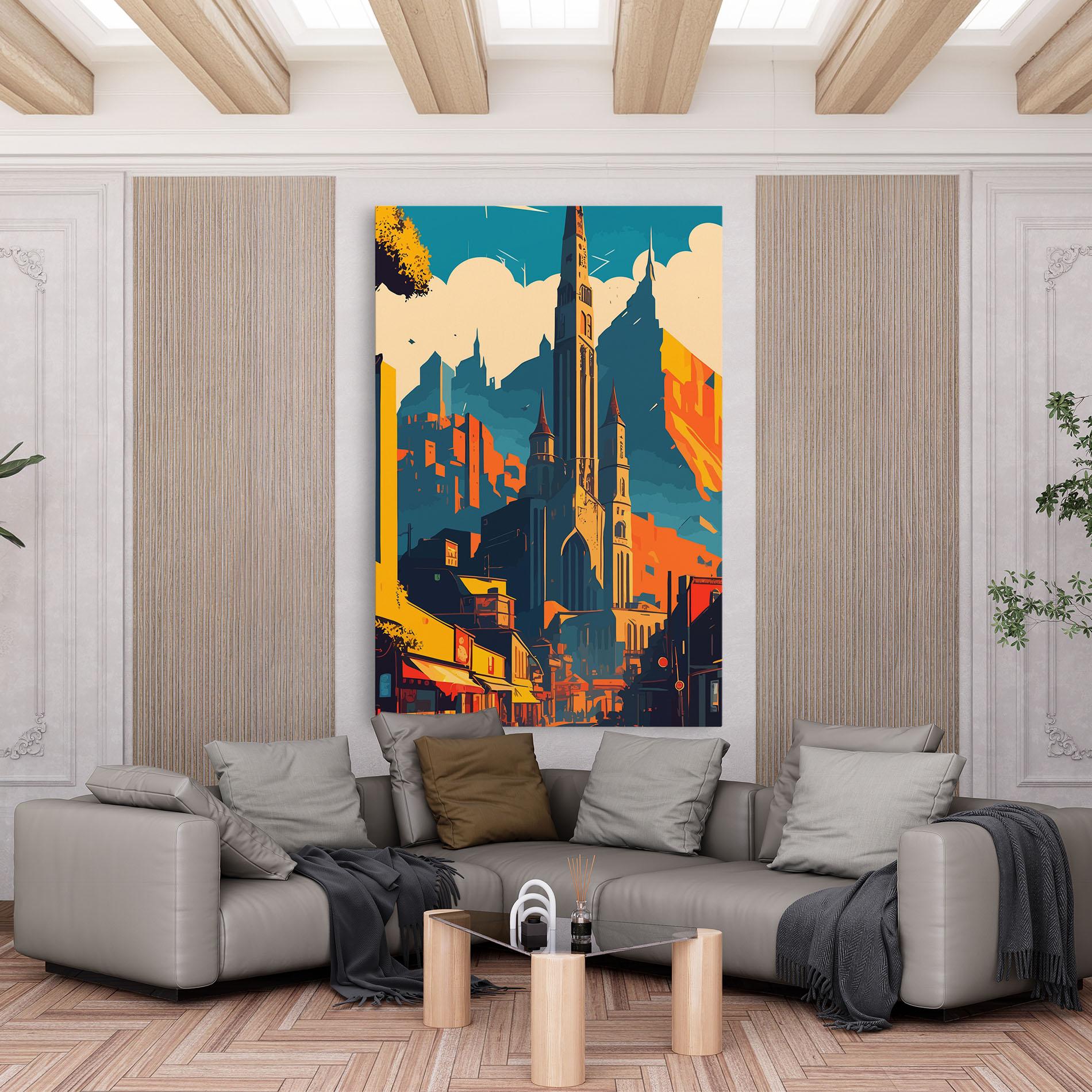 Картина на платно African Tower mockup 6