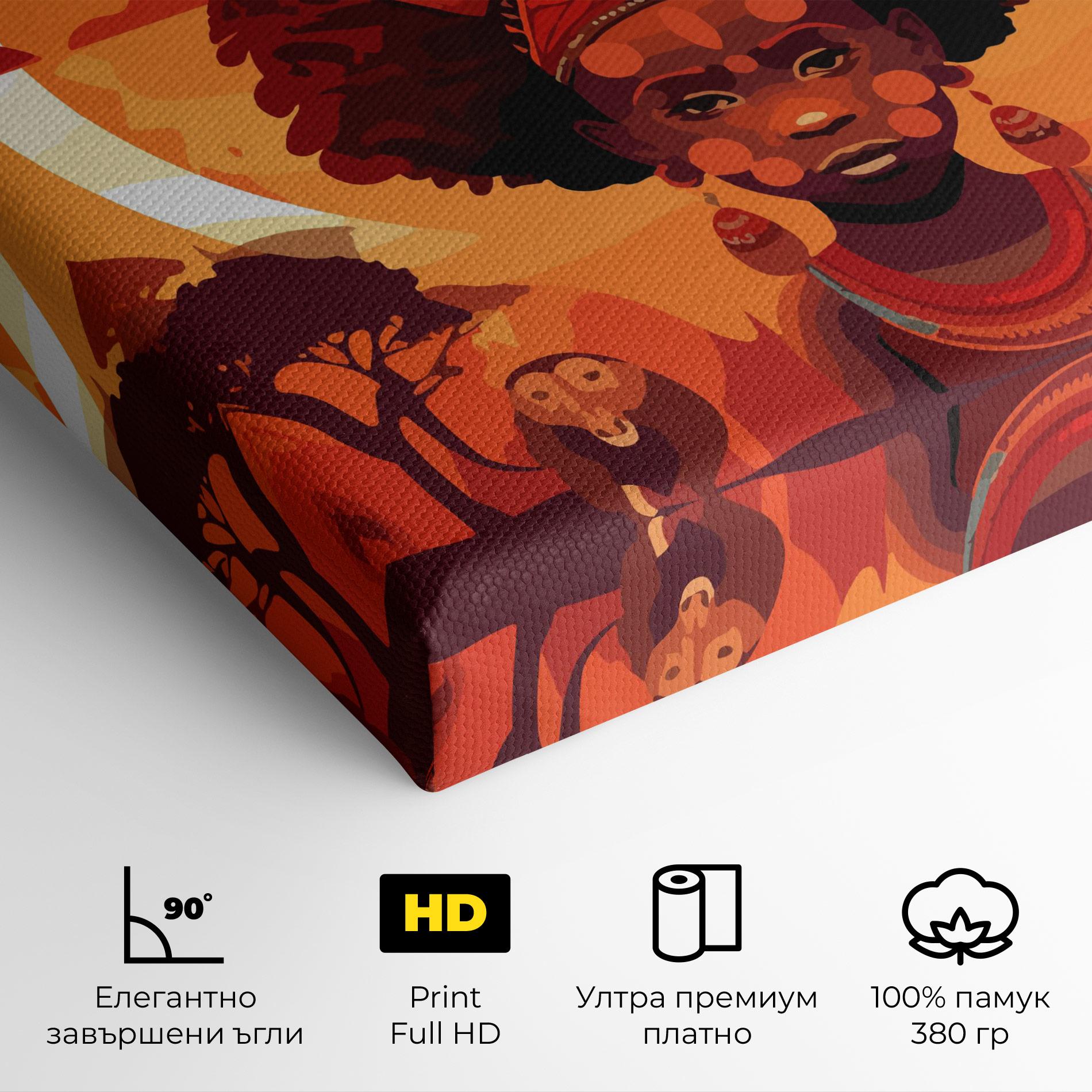 Картина на платно African Chid mockup 4