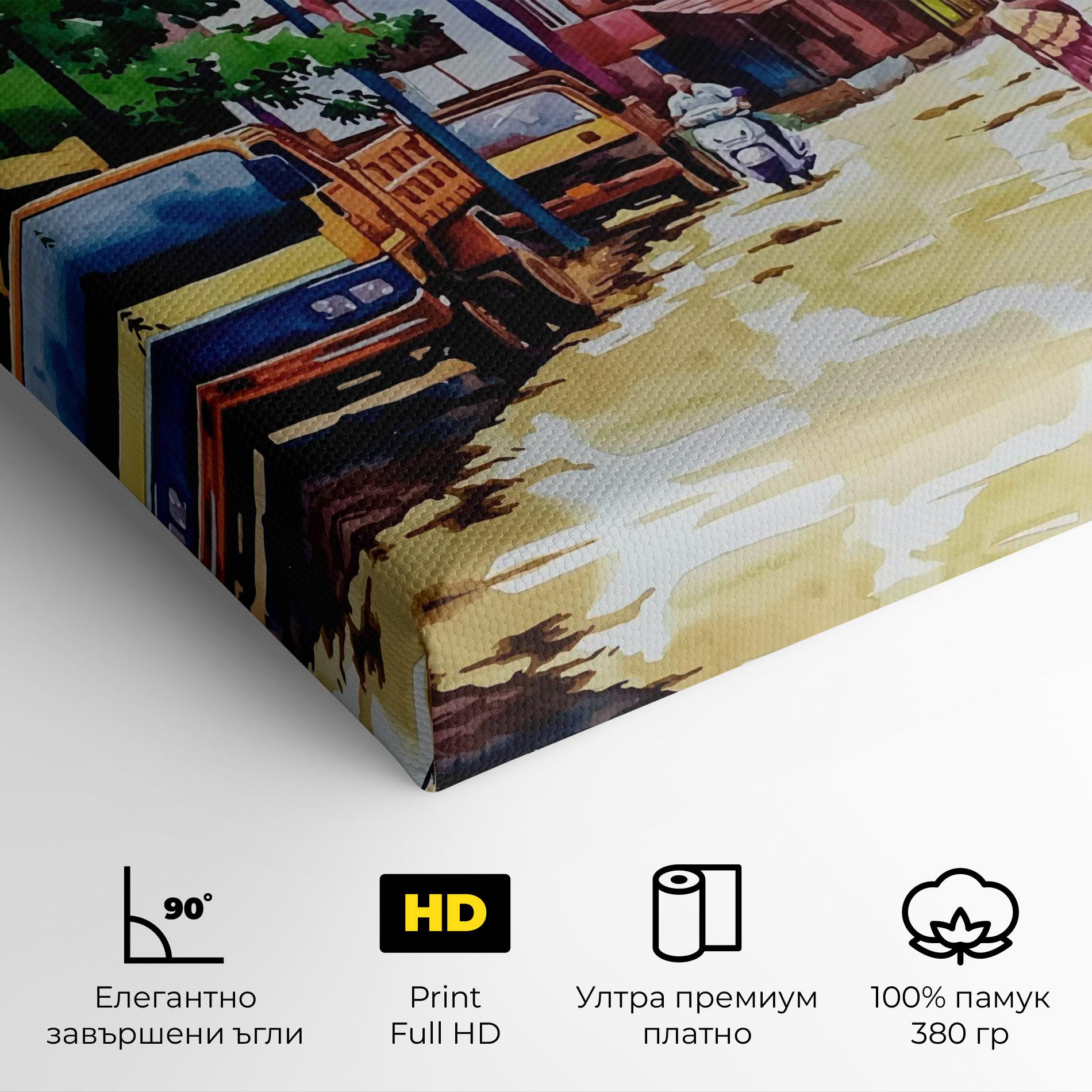 Картина на платно African City mockup 4