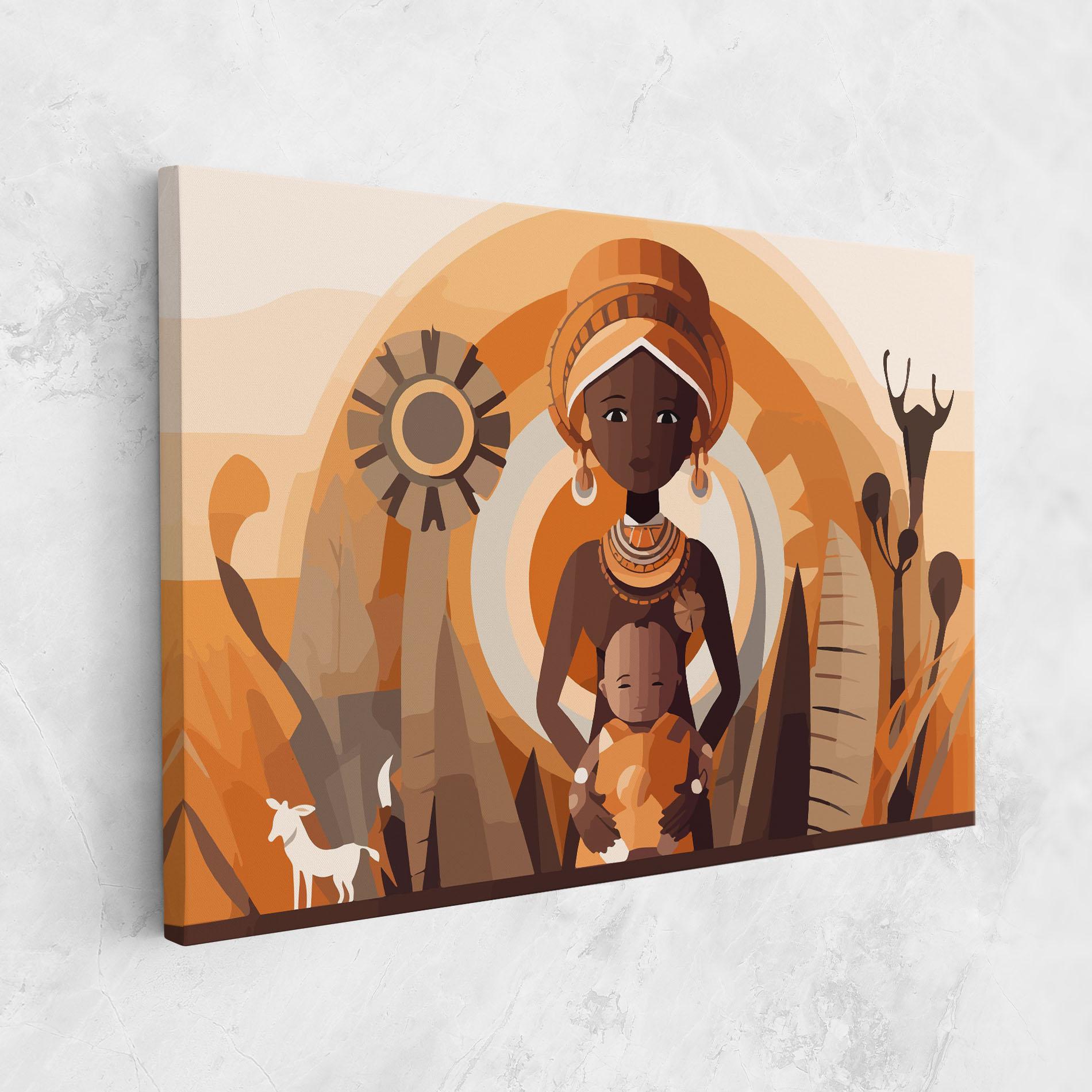 Картина на платно African Baby mockup 1