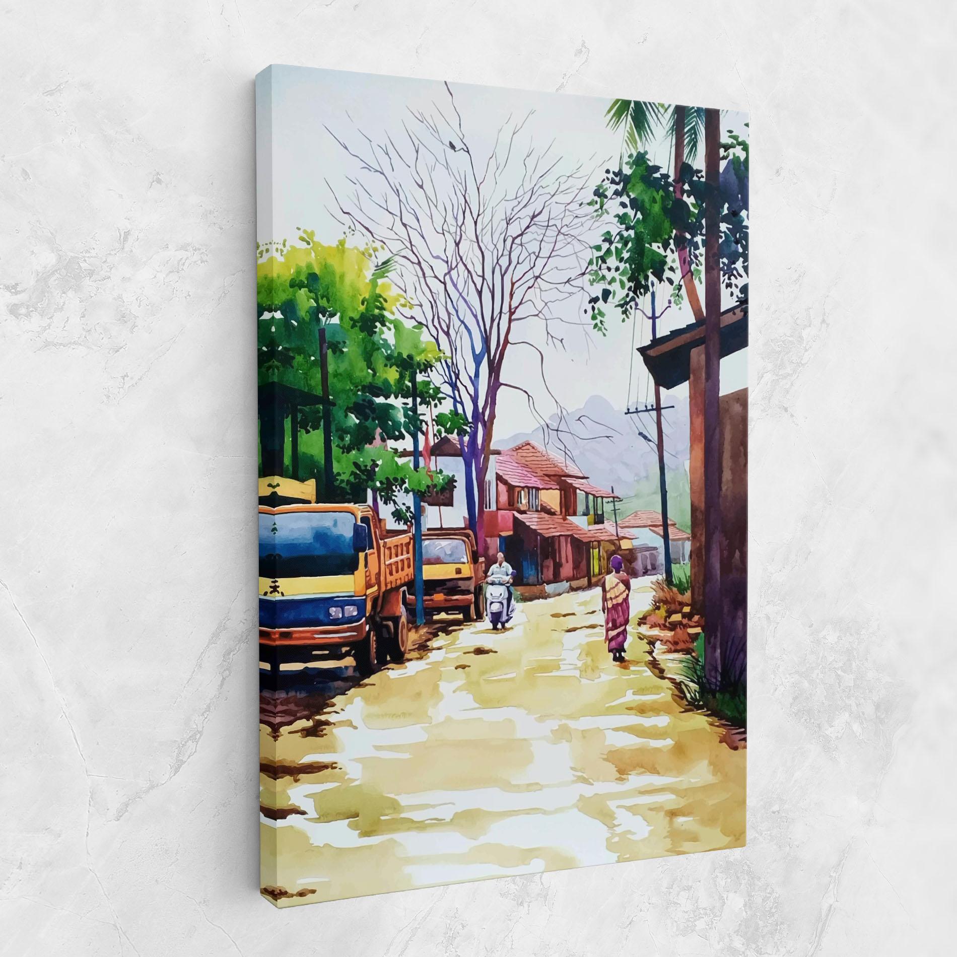 Картина на платно African City mockup 1