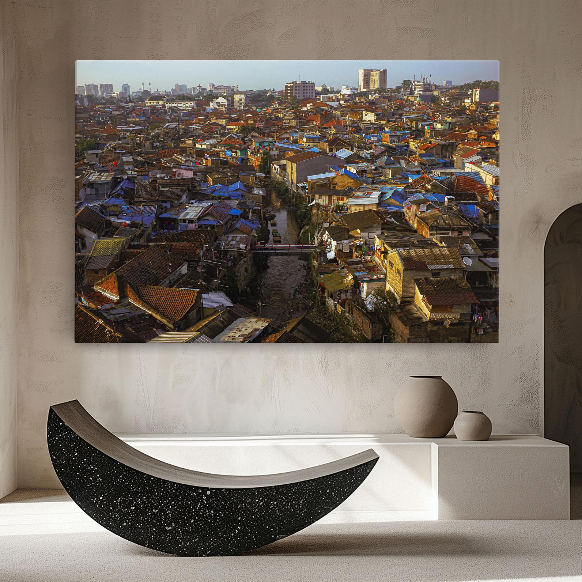 Картина на платно Bandung Golden Hour mockup 8