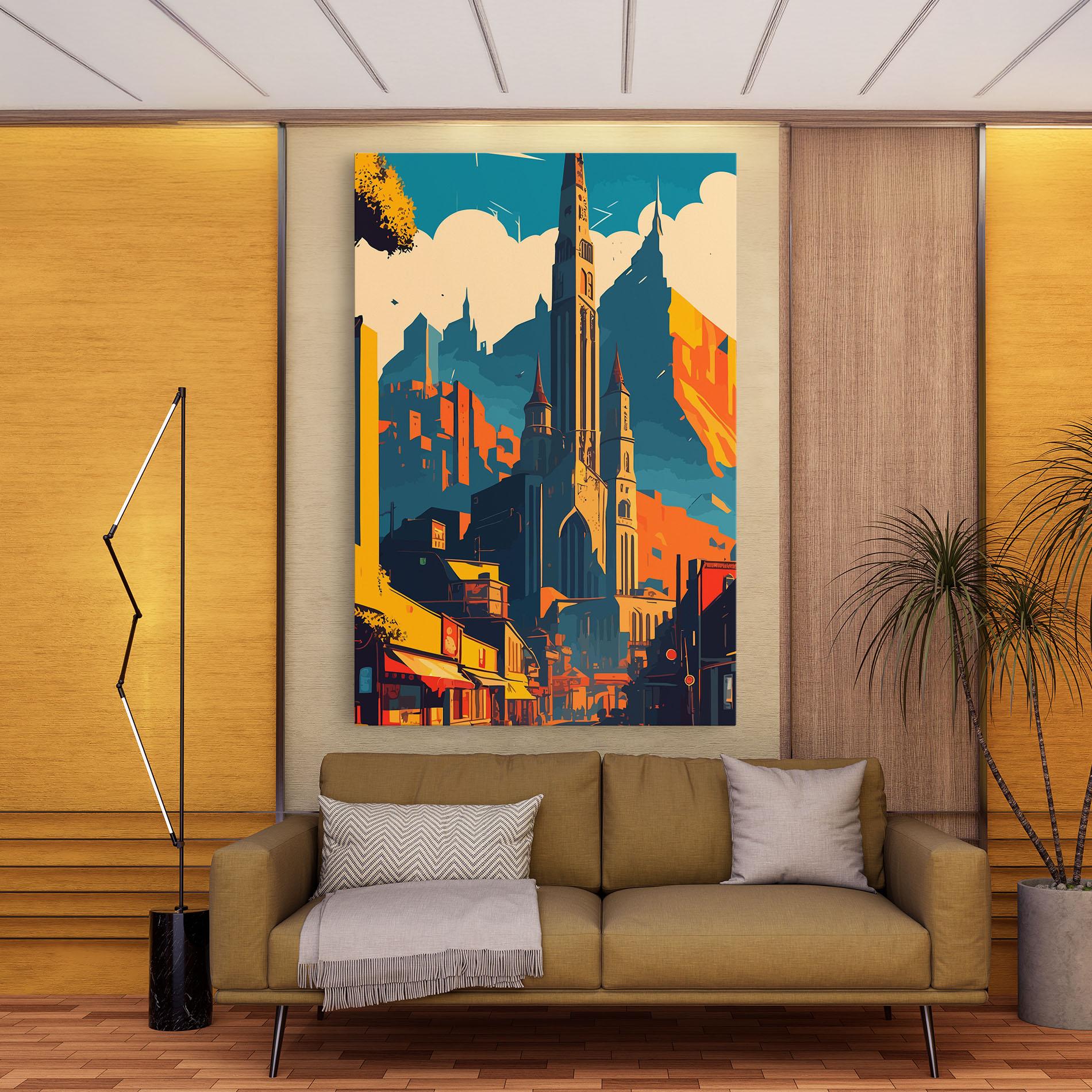 Картина на платно African Tower mockup 9