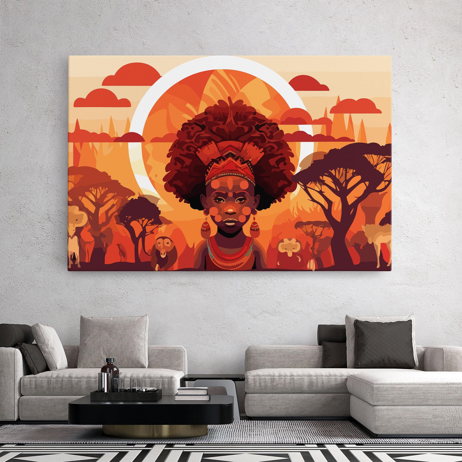 Картина на платно African Chid mockup 2