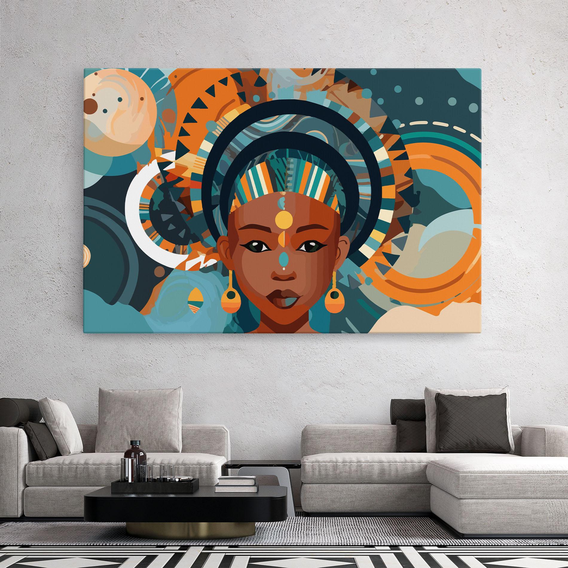 Картина на платно African Colorful Child mockup 2