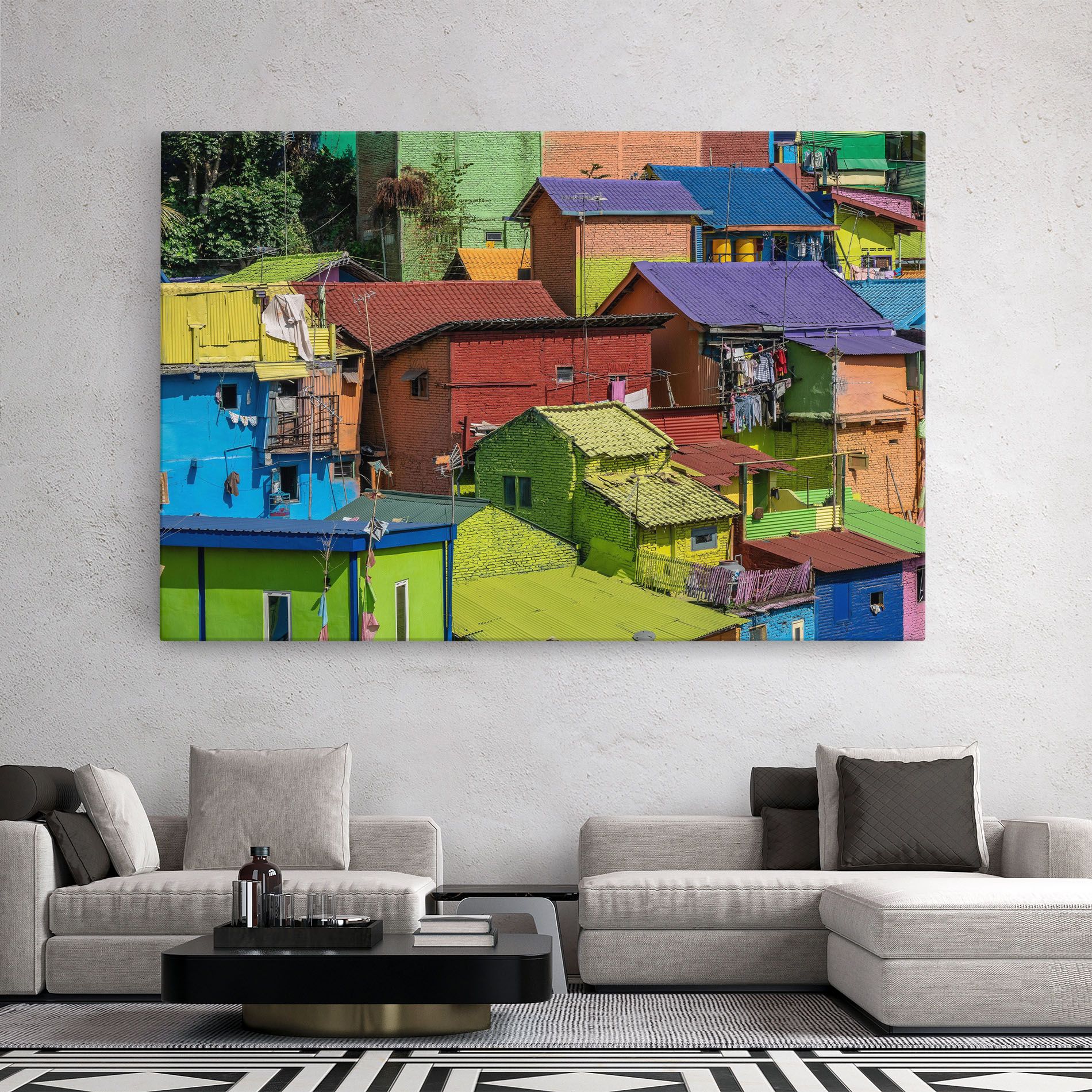 Colorful Small Houses mockup 2