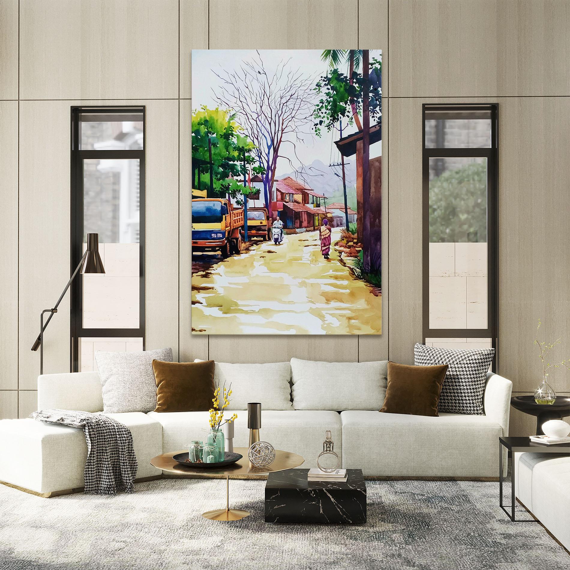 Картина на платно African City mockup 2