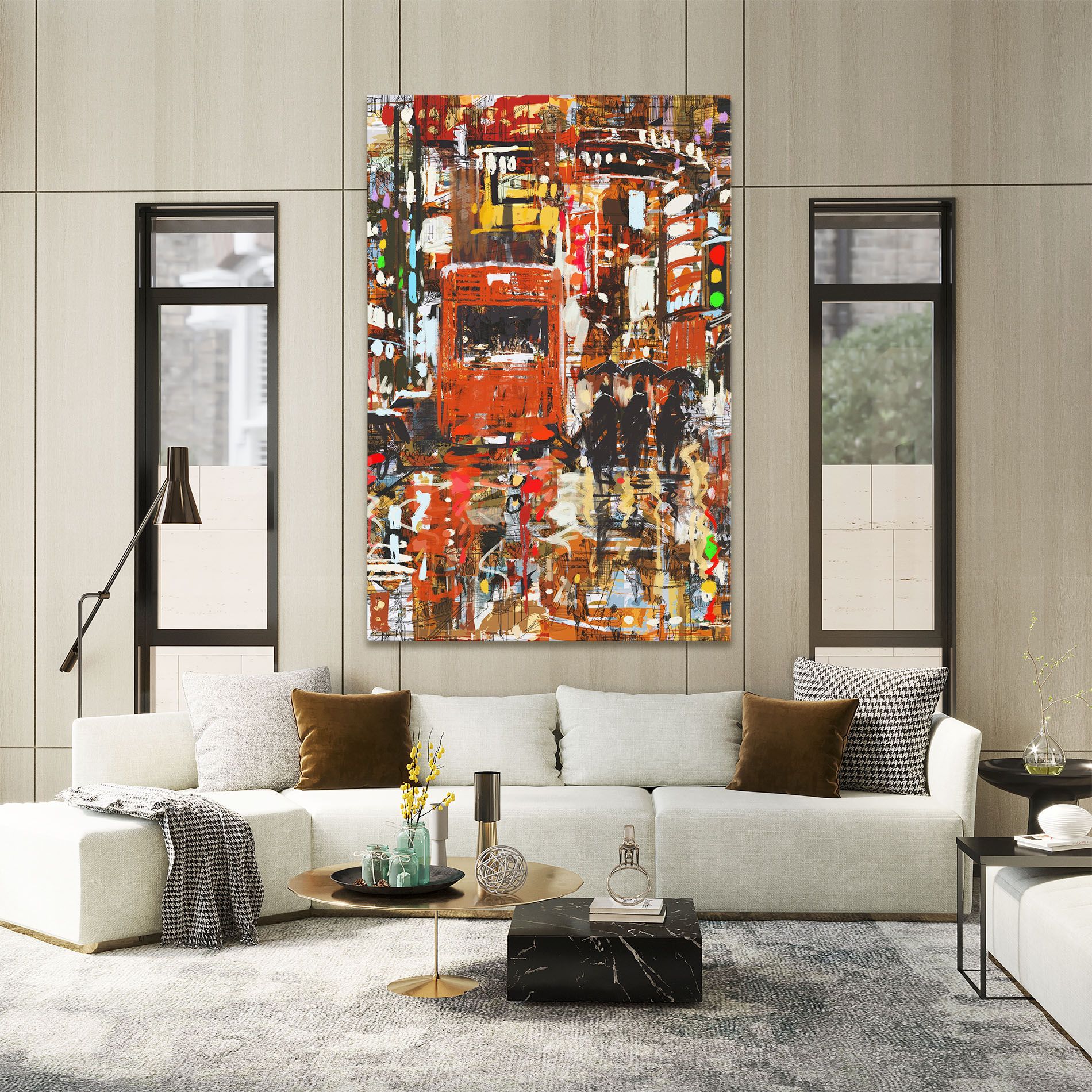 Seamless Colorful City mockup 2