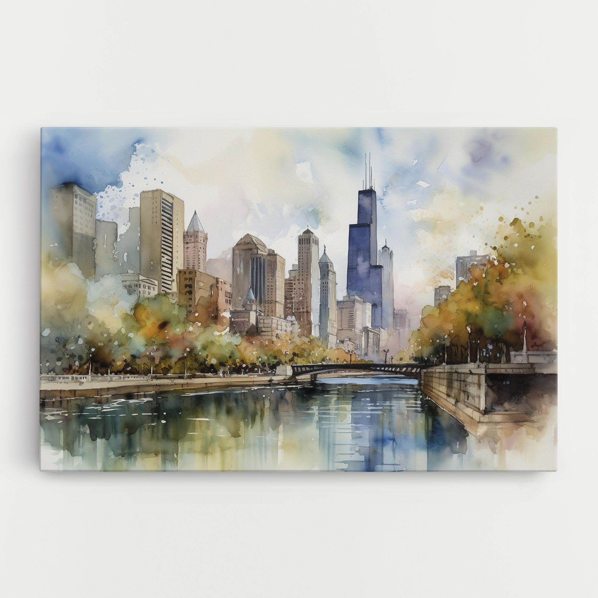 City Skyline Painting mockup 0
