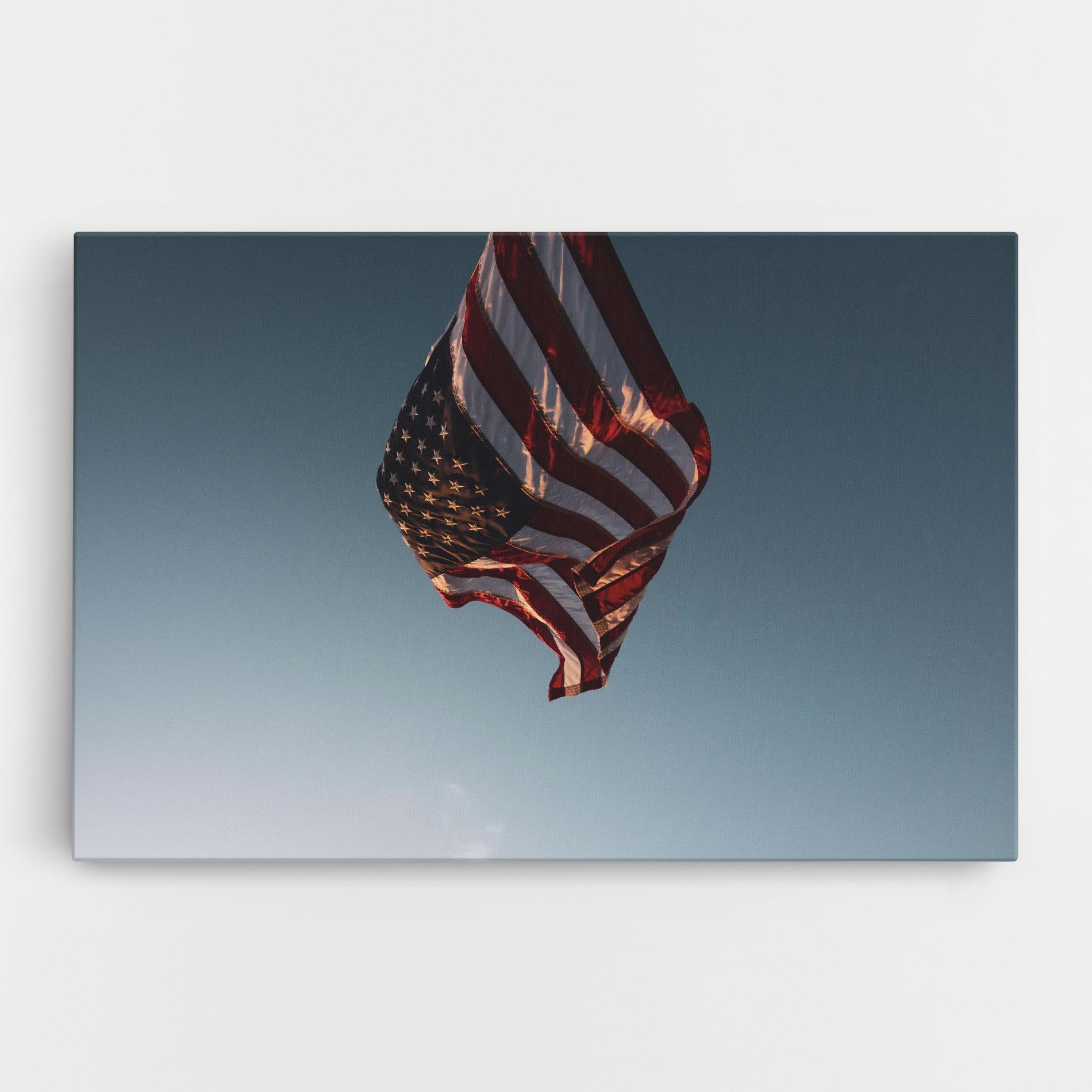 Картина на платно Usa Flag mockup 0