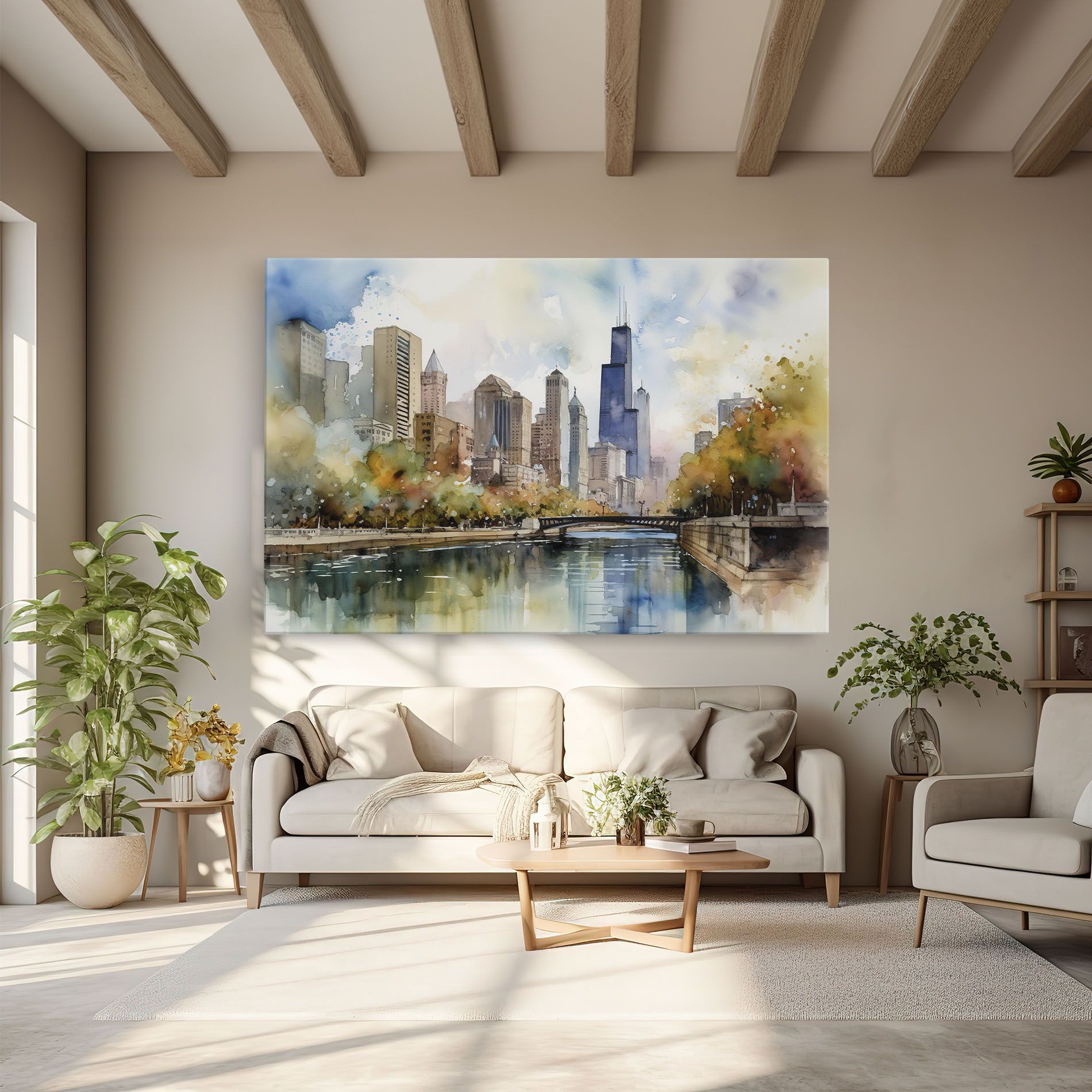 City Skyline Painting mockup 6