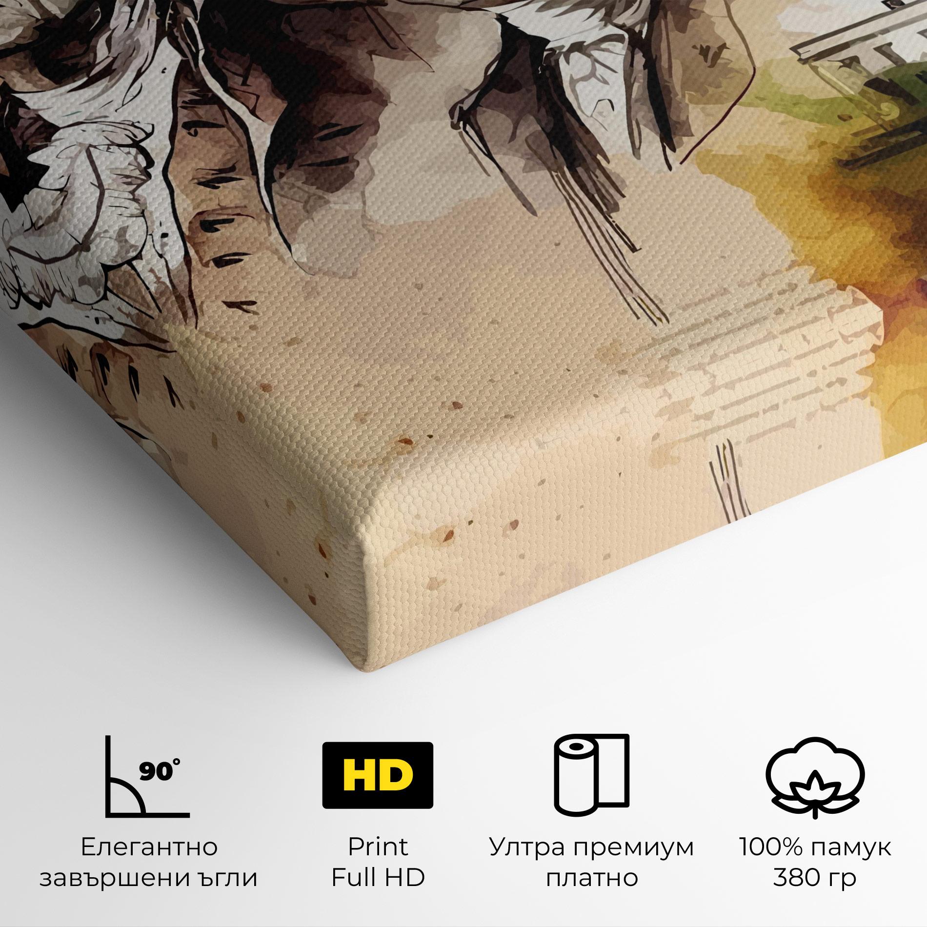 Картина на платно American Art Flag mockup 4