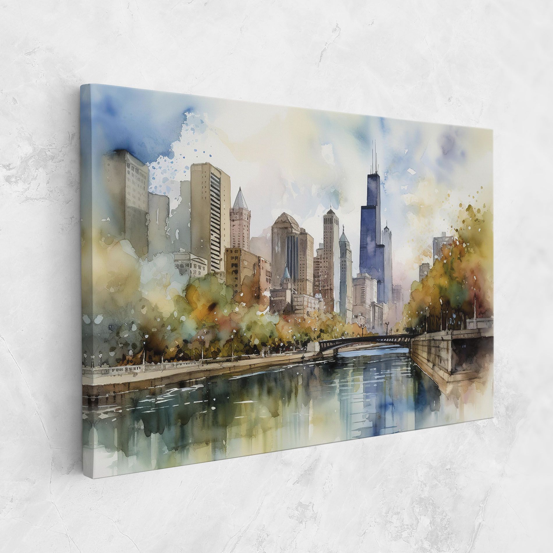 City Skyline Painting mockup 1