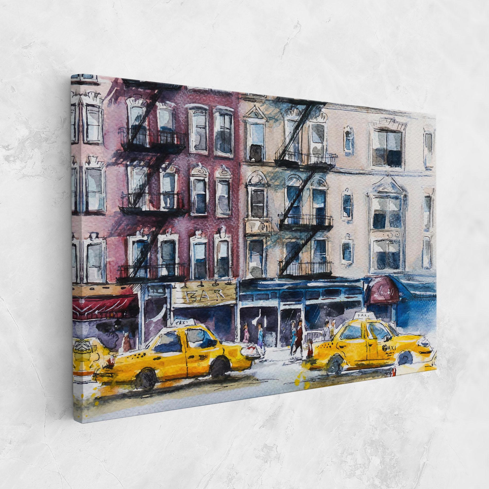 Картина на платно Newyork Taxi mockup 1