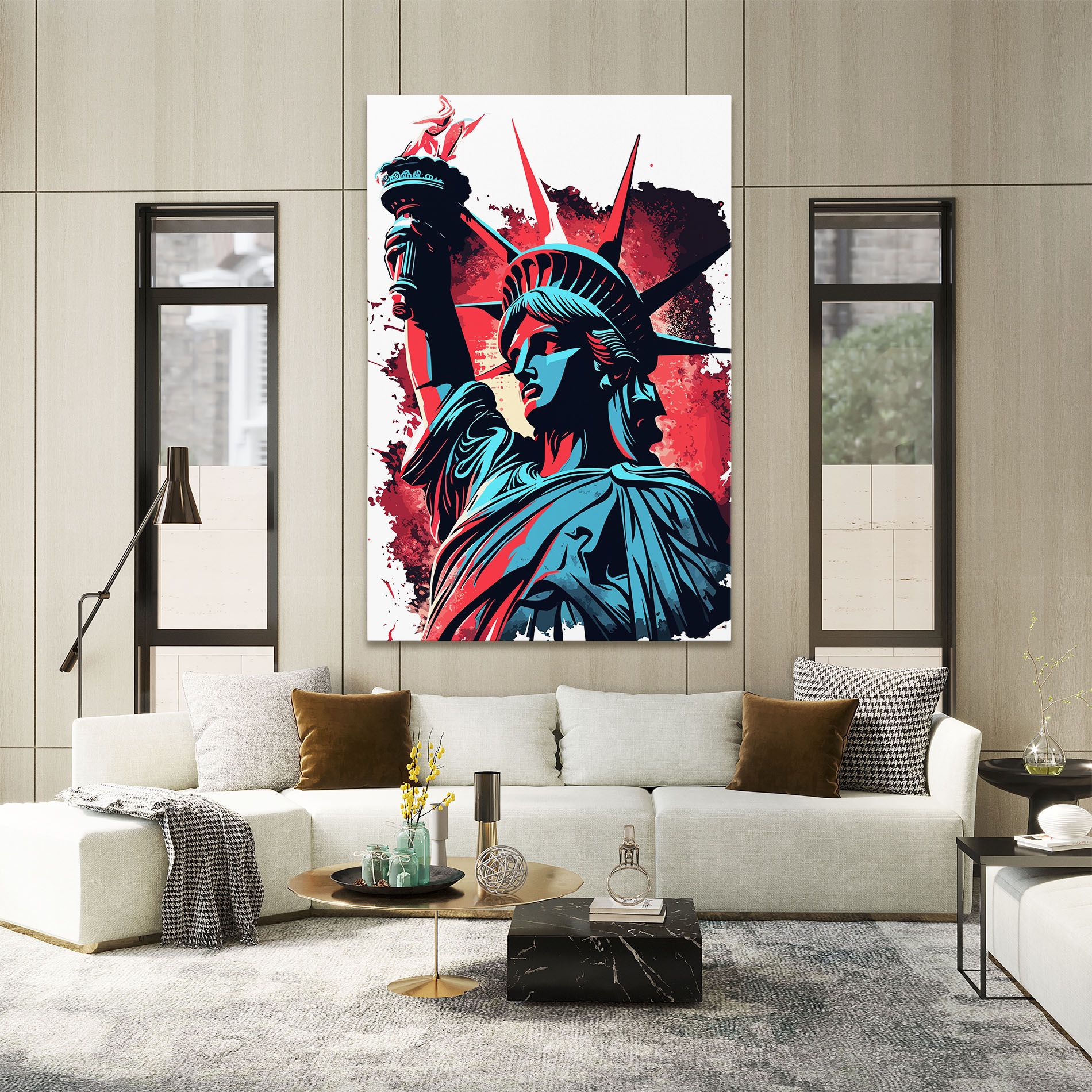 Liberty Statue Art mockup 2