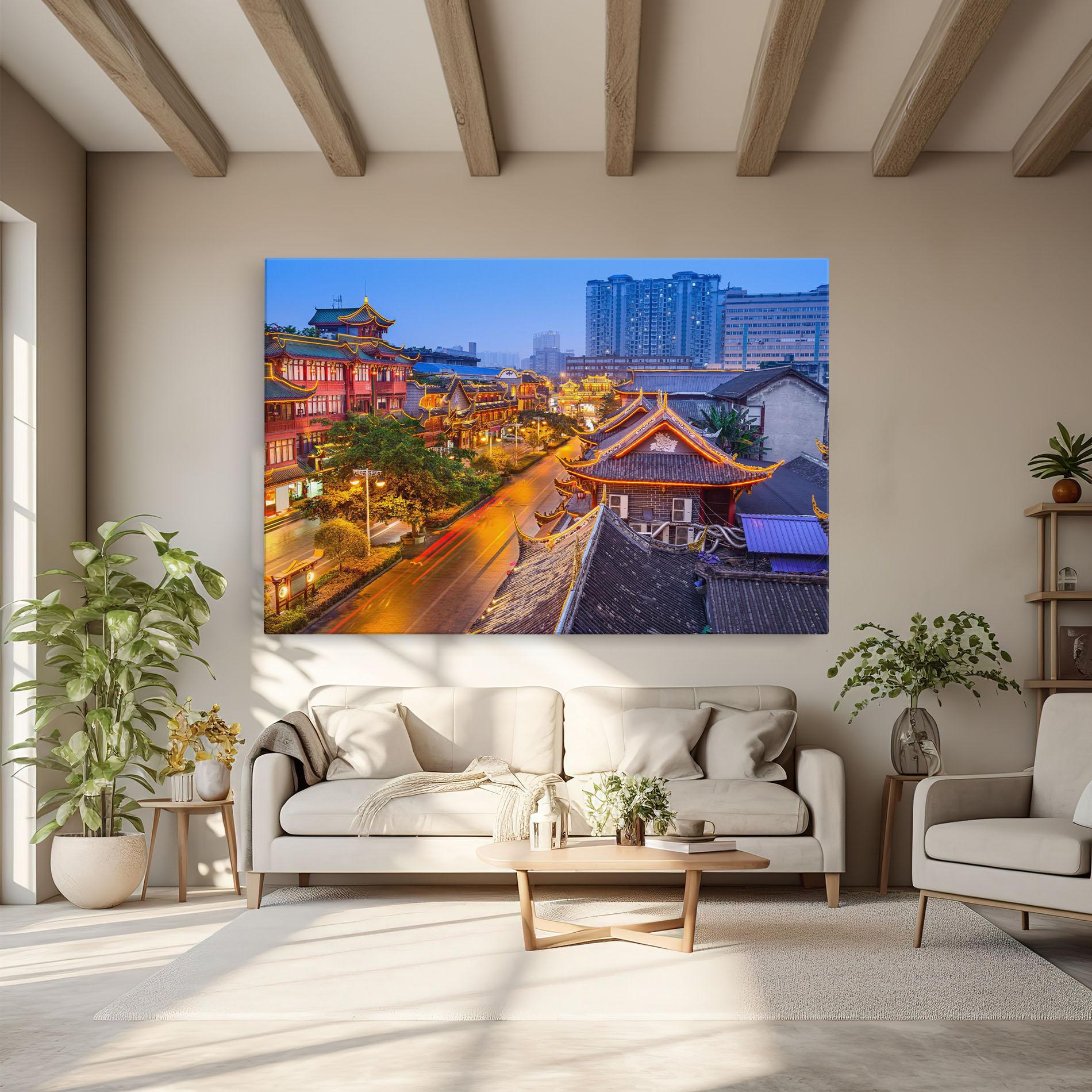 Картина на платно Chengdu China mockup 6