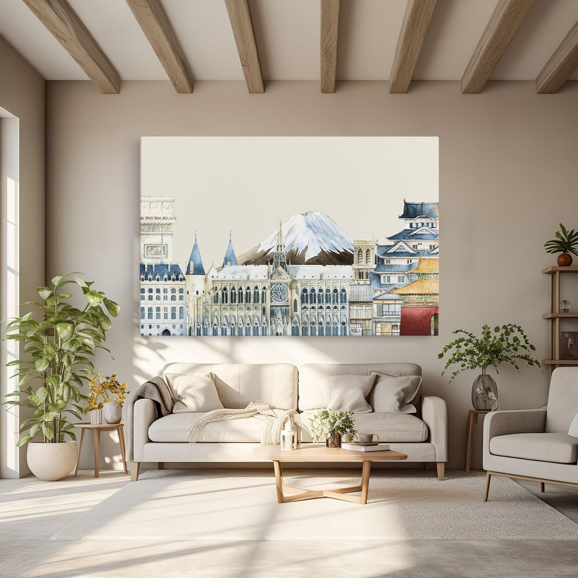 Картина на платно City Mix mockup 6