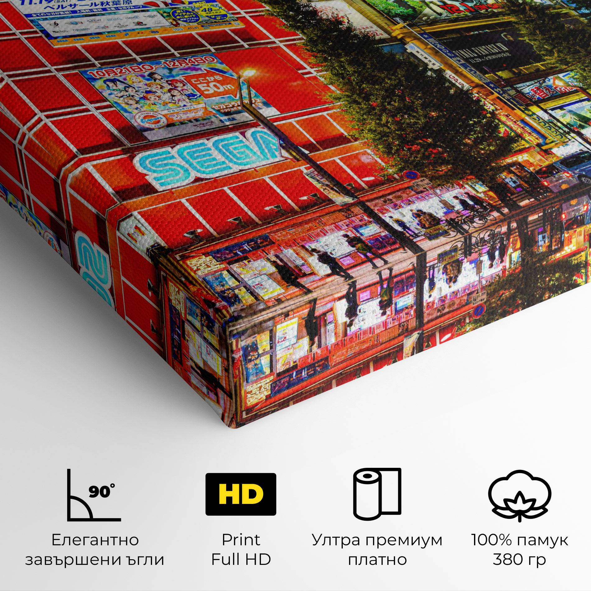 Картина на платно Akihabara Night mockup 4