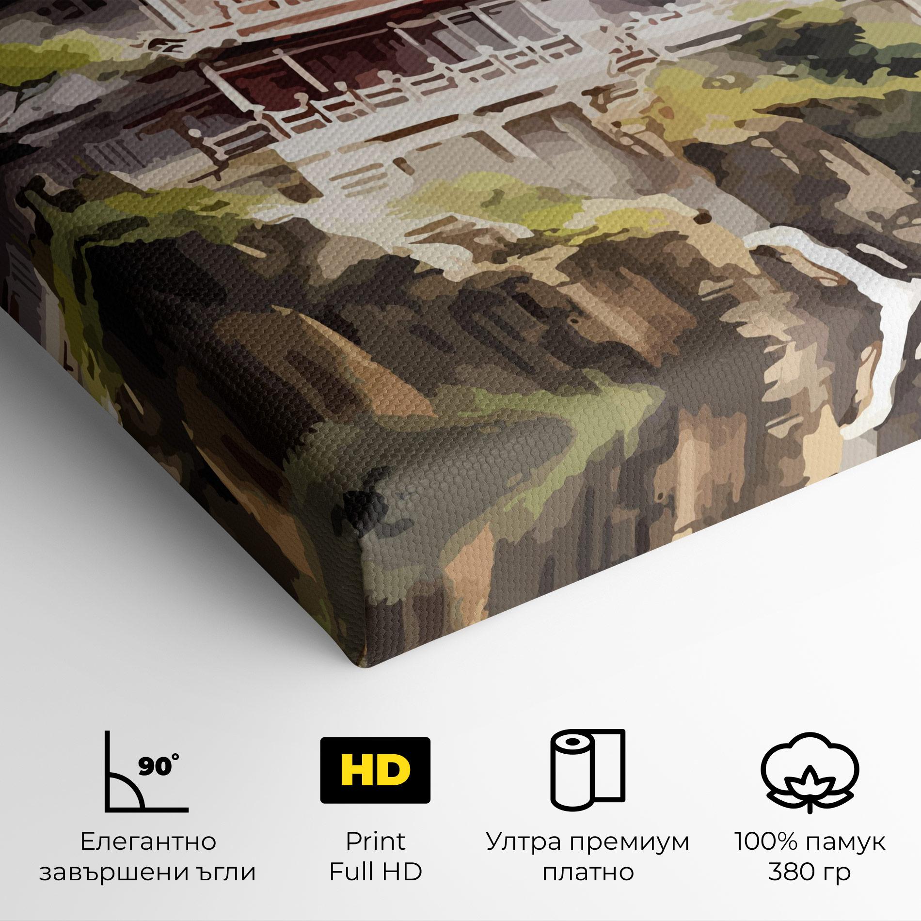 Картина на платно Temple Painting mockup 4